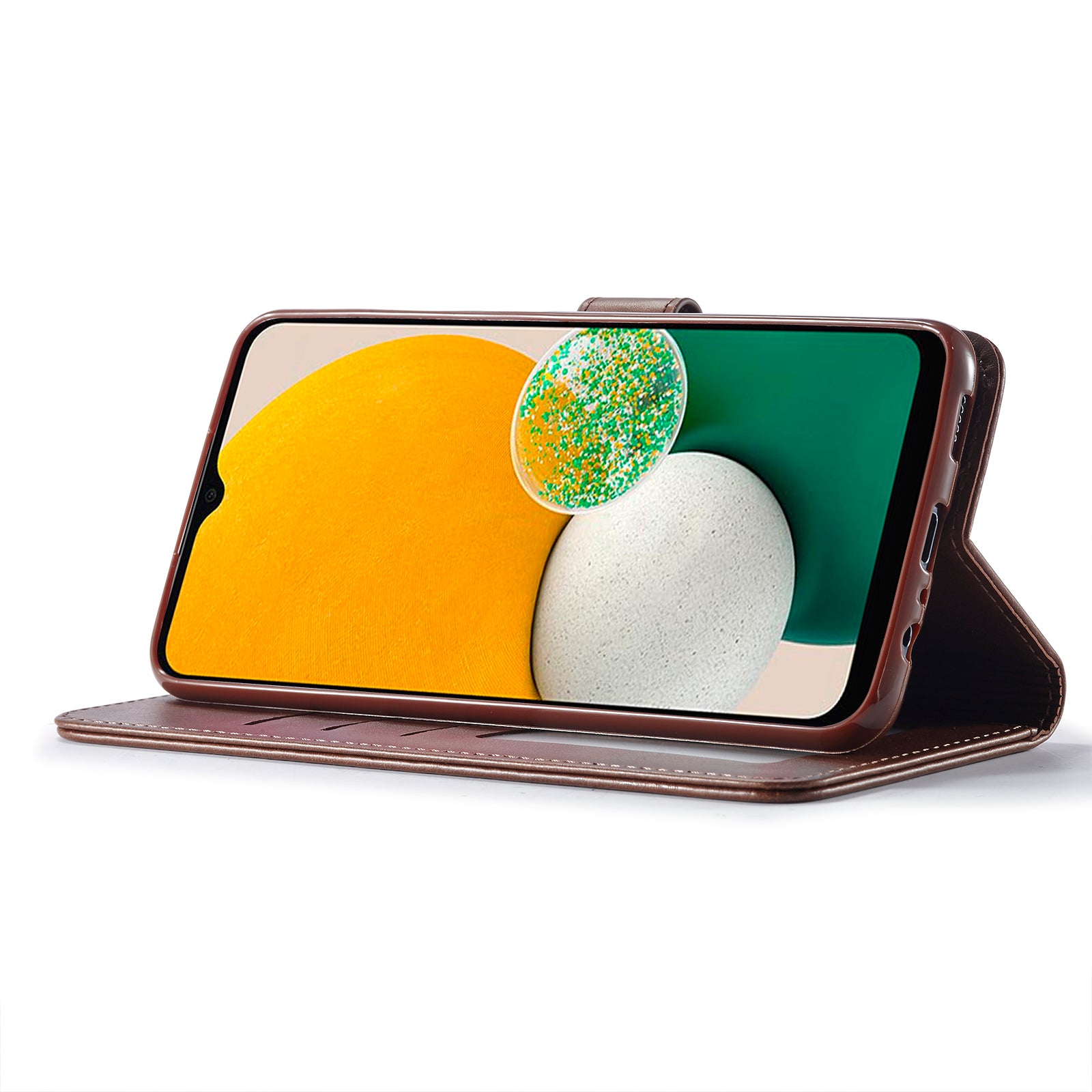 LC.IMEEKE For Samsung Galaxy A24 4G Calf Texture Leather Phone Case Wallet Stand Mobile Phone Cover