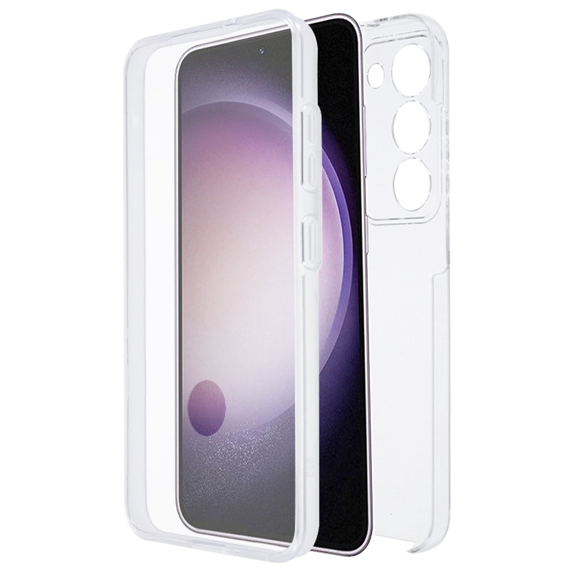 For Samsung Galaxy S23 Clear Case TPU + Acrylic Anti-Scratch Phone Cover with PET Screen Protector