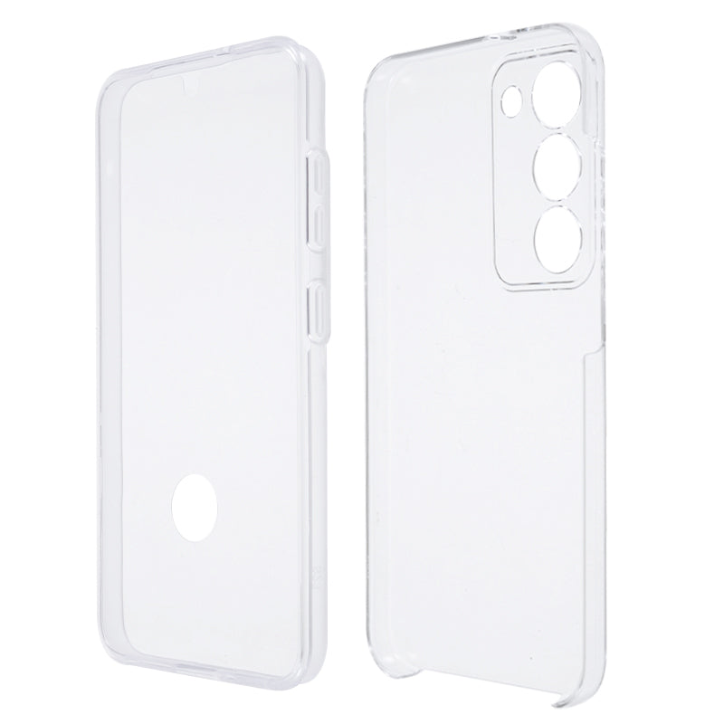 For Samsung Galaxy S23 Clear Case TPU + Acrylic Anti-Scratch Phone Cover with PET Screen Protector