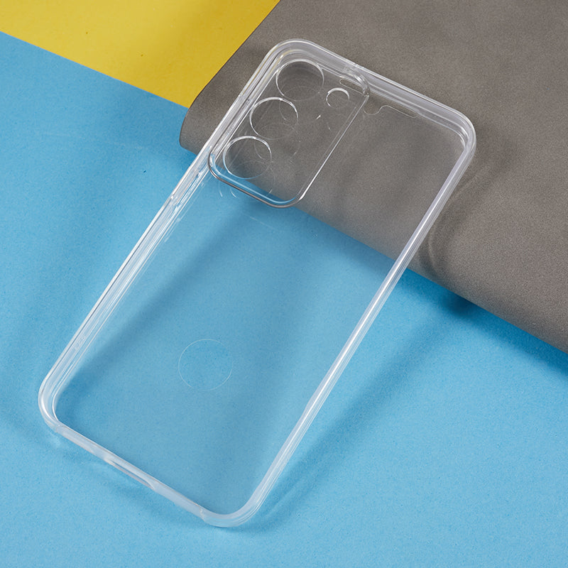 For Samsung Galaxy S23 Clear Case TPU + Acrylic Anti-Scratch Phone Cover with PET Screen Protector