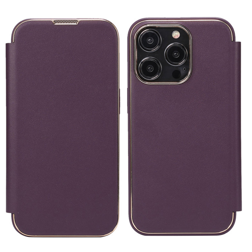 For iPhone 14 Pro Max PU Leather PC TPU Phone Flip Case Anti-Scratch Phone Stand Cover