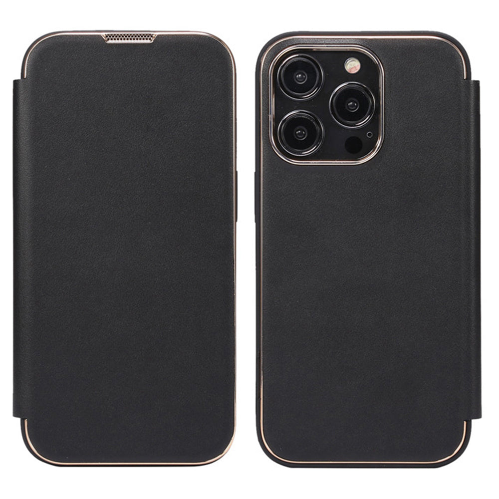 For iPhone 14 Pro Max PU Leather PC TPU Phone Flip Case Anti-Scratch Phone Stand Cover