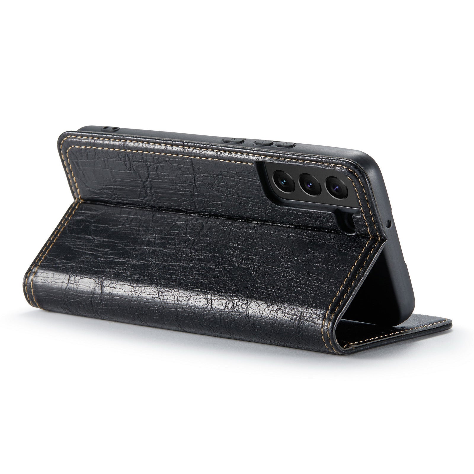 Anti-scratch Phone Case for Samsung Galaxy S23 Tree Texture Phone Cover Leather Stand Wallet Phone Shell
