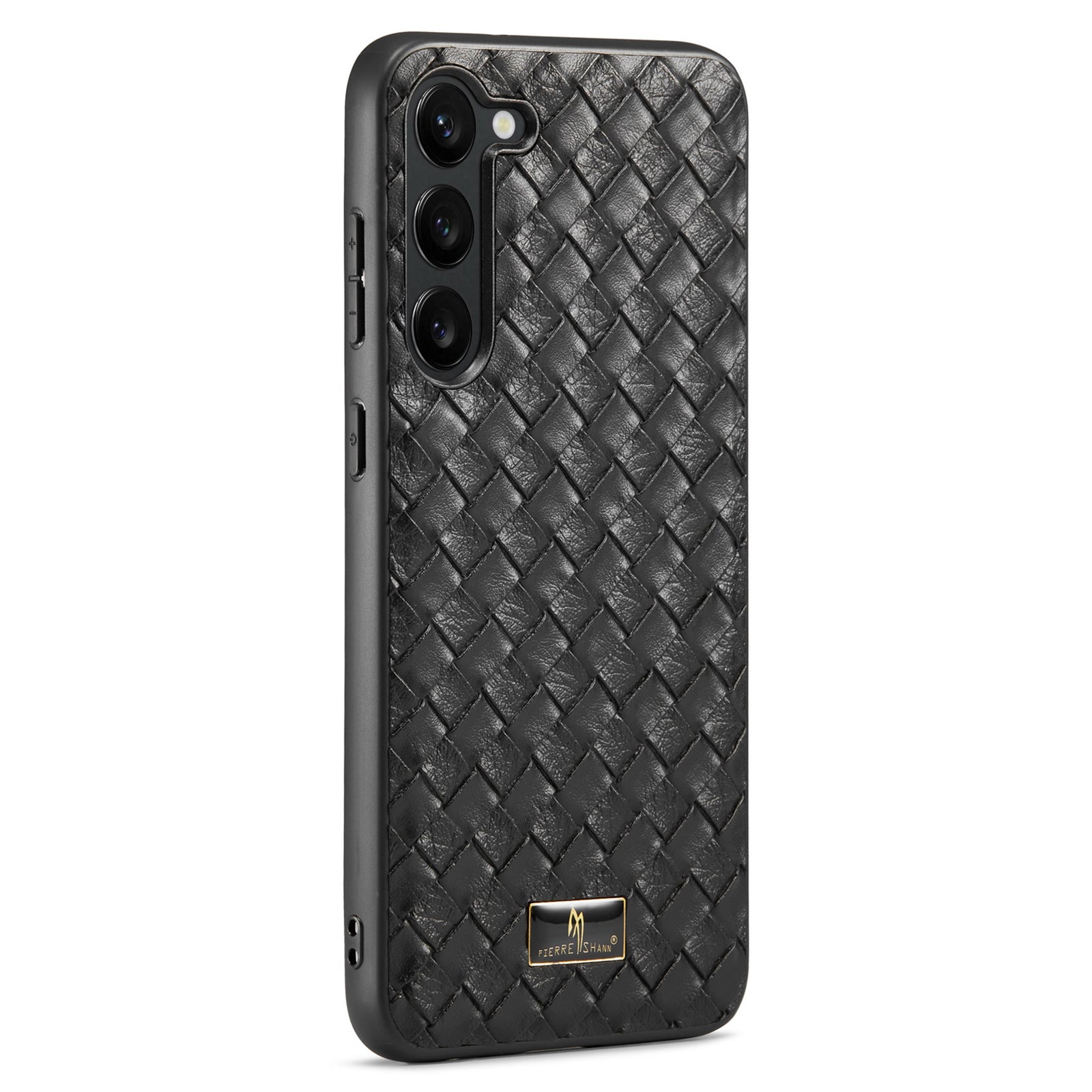 FIERRE SHANN For Samsung Galaxy S23 Cell Phone Cover Hardware Decor PU Leather TPU Case