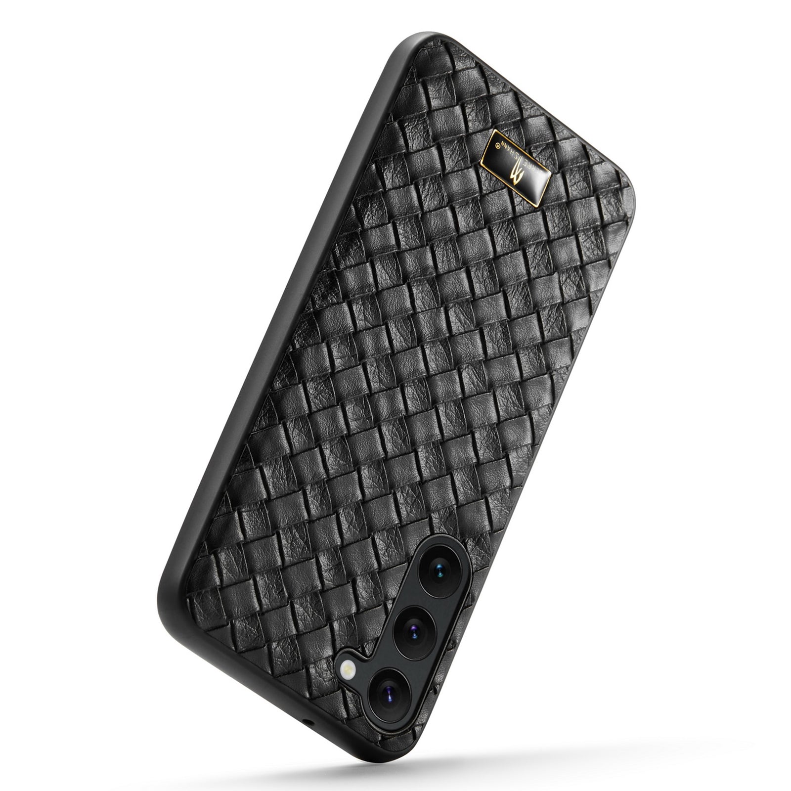 FIERRE SHANN For Samsung Galaxy S23 Cell Phone Cover Hardware Decor PU Leather TPU Case