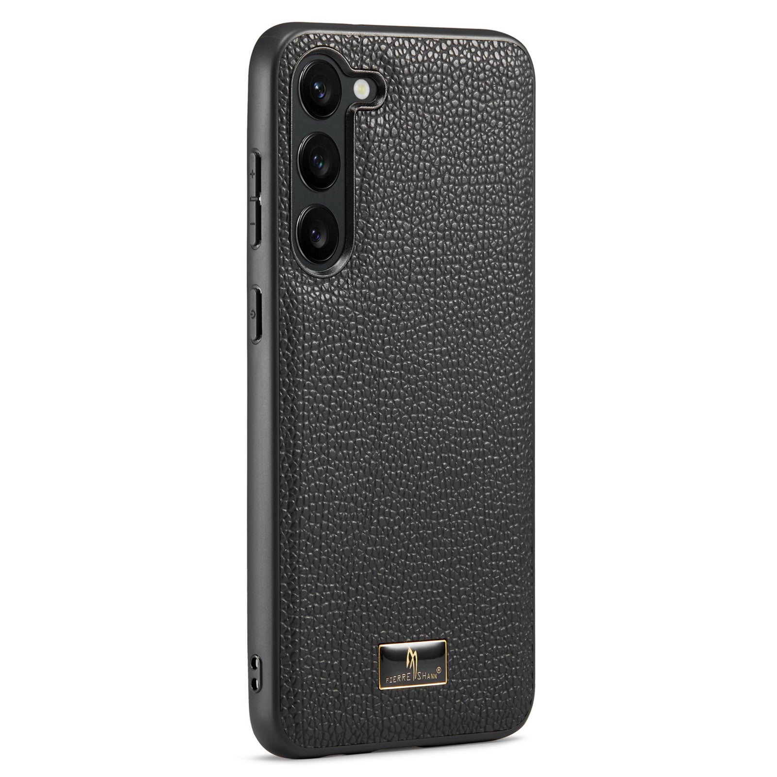 FIERRE SHANN For Samsung Galaxy S23 Cell Phone Cover Hardware Decor PU Leather TPU Case