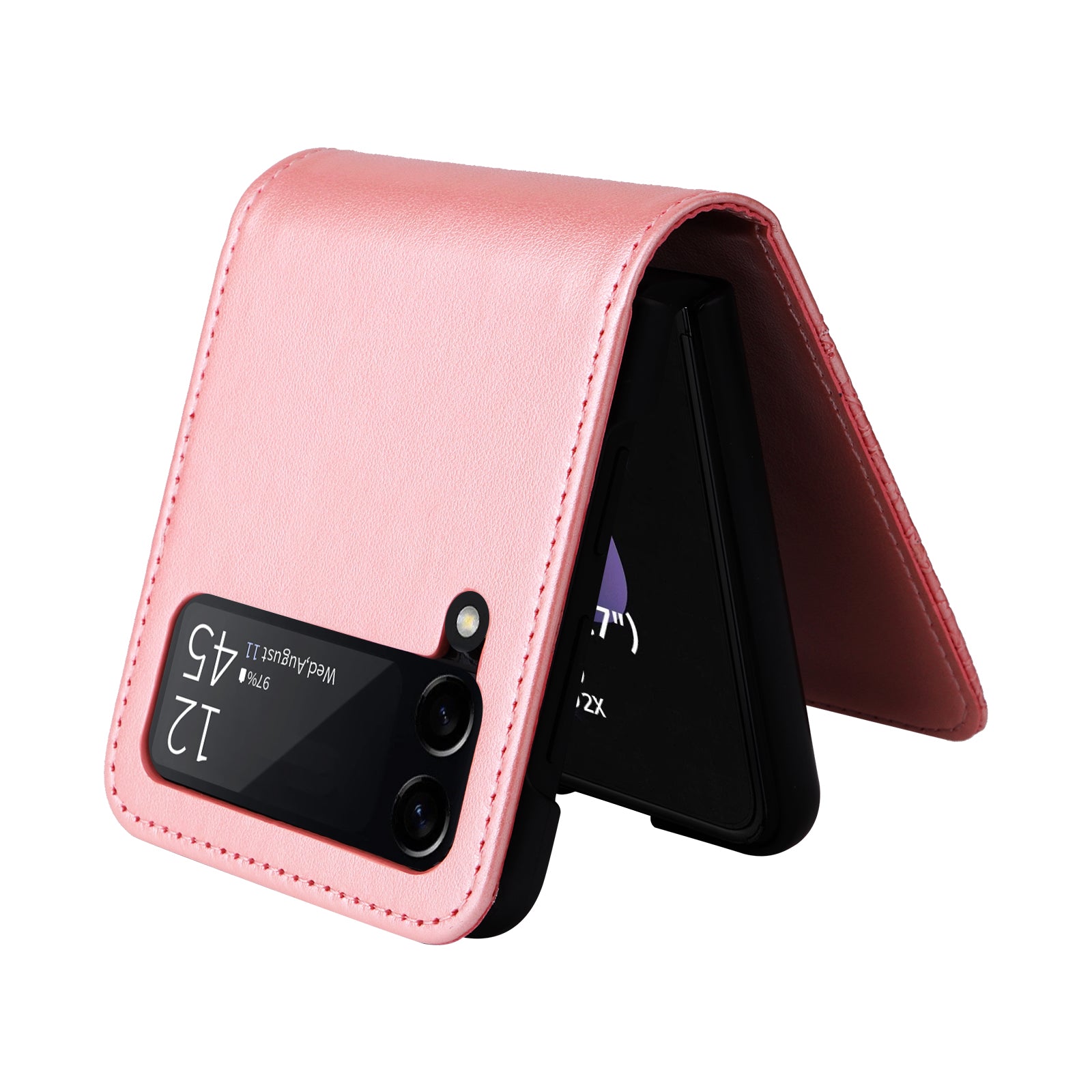 Pro Samsung Galaxy Z Flip3 5G kožené pouzdro na telefon Slot na kartu Slunečnicový kryt telefonu s potiskem