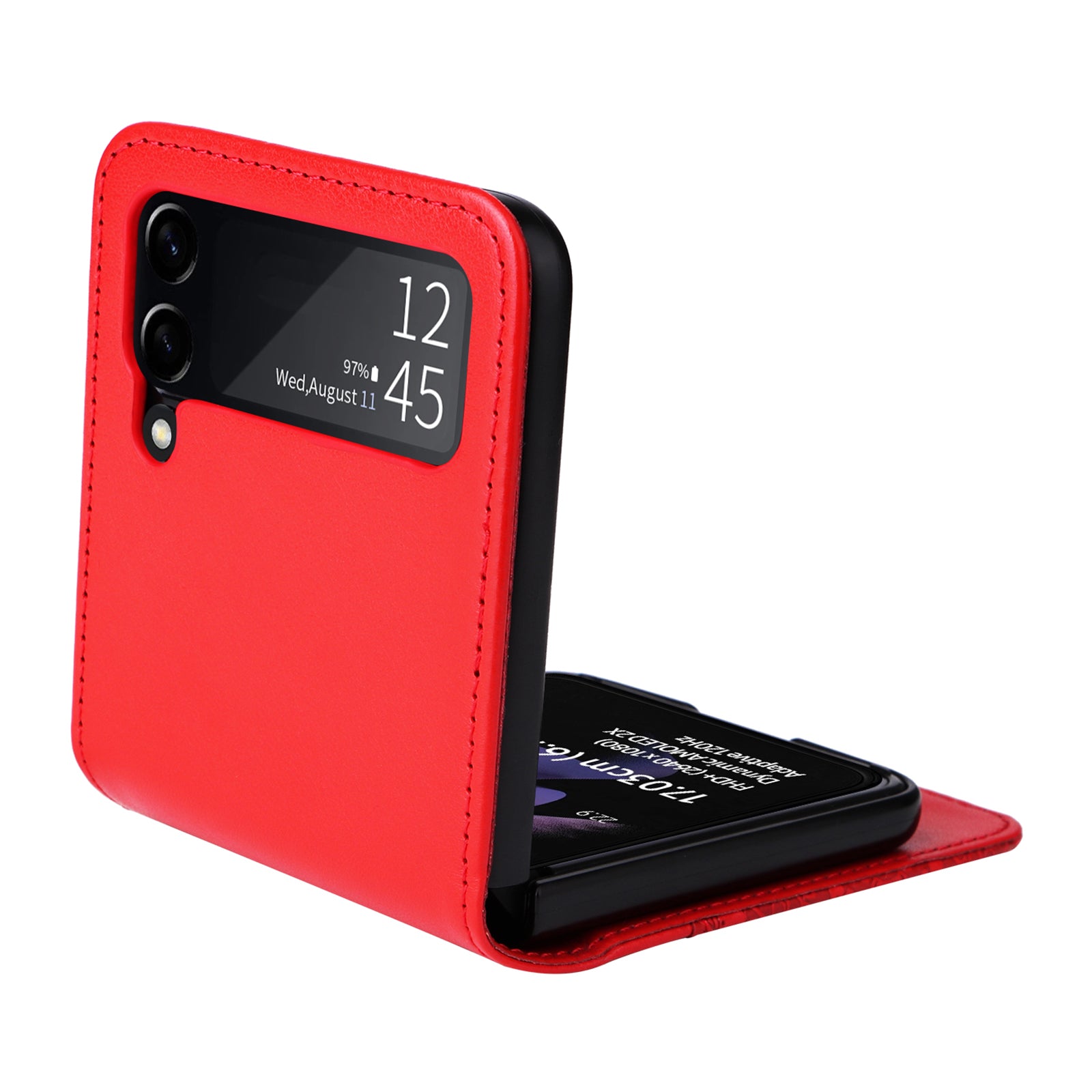 Pro Samsung Galaxy Z Flip3 5G kožené pouzdro na telefon Slot na kartu Slunečnicový kryt telefonu s potiskem