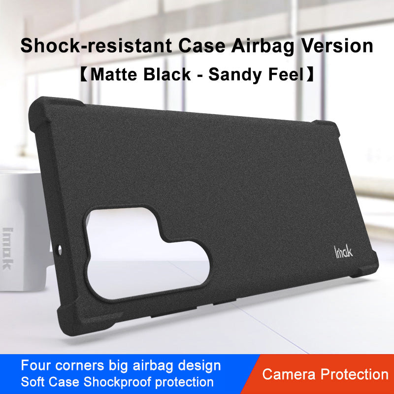 IMAK For Samsung Galaxy S23 Ultra Anti-Fingerprint Mobile Phone Case Four Corners Airbag TPU Matte Cover
