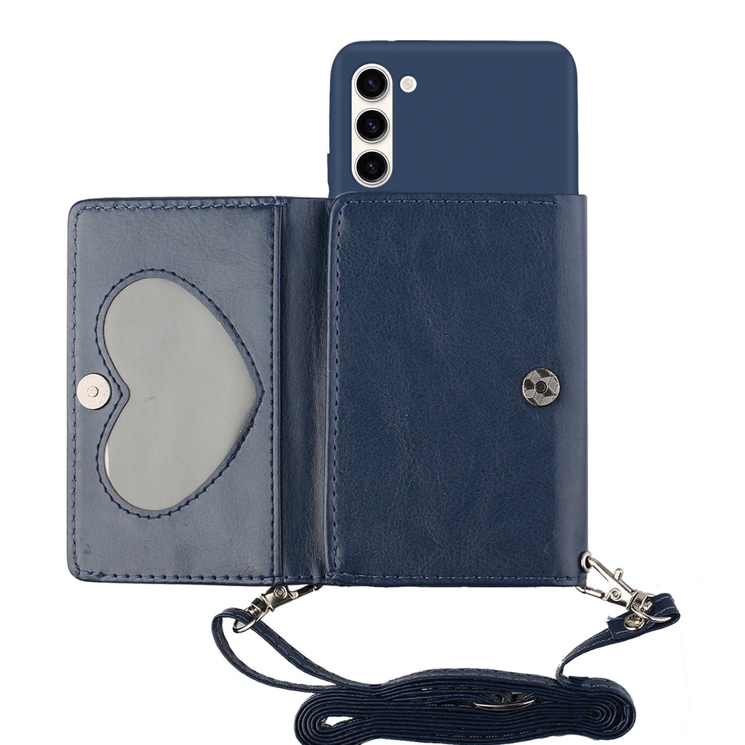 For Samsung Galaxy S23 Phone Case Soft TPU PU Leather Wallet Stand Cover with Shoulder Strap