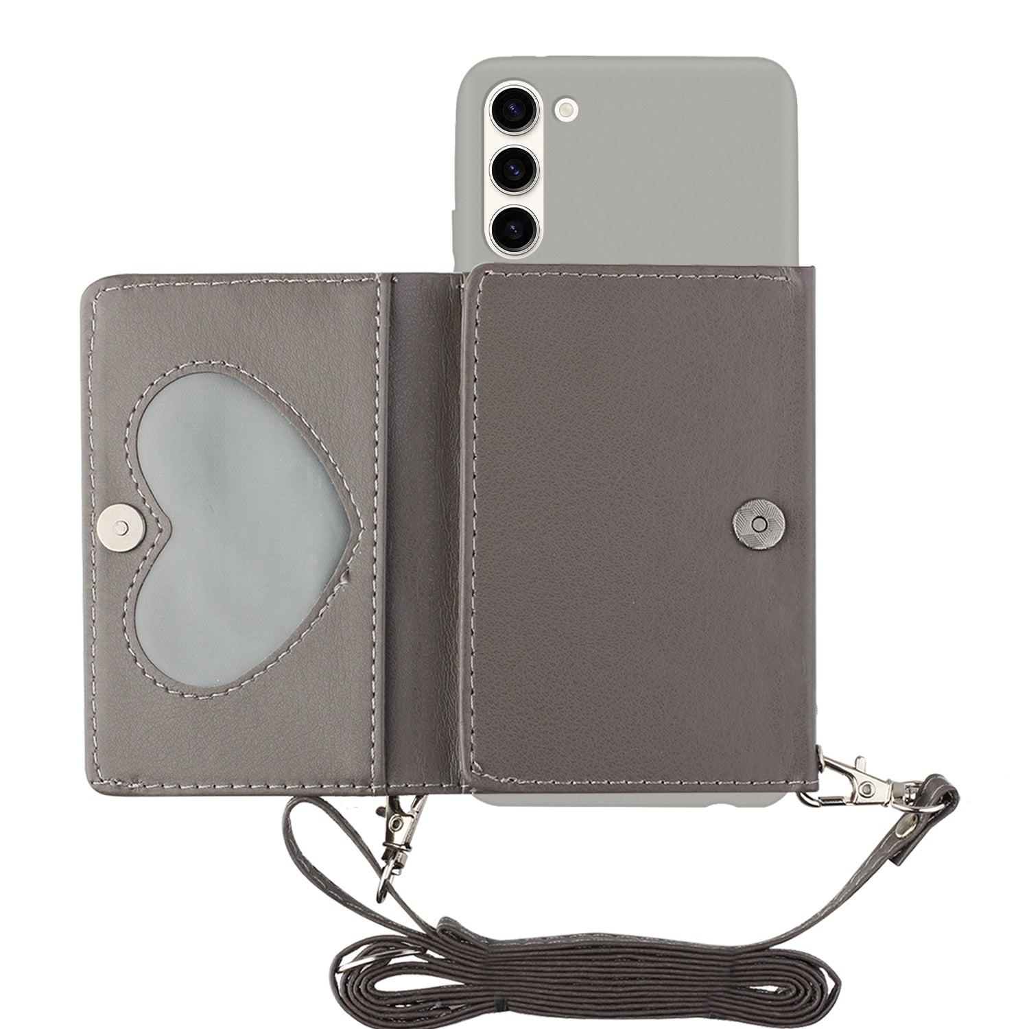 For Samsung Galaxy S23 Phone Case Soft TPU PU Leather Wallet Stand Cover with Shoulder Strap