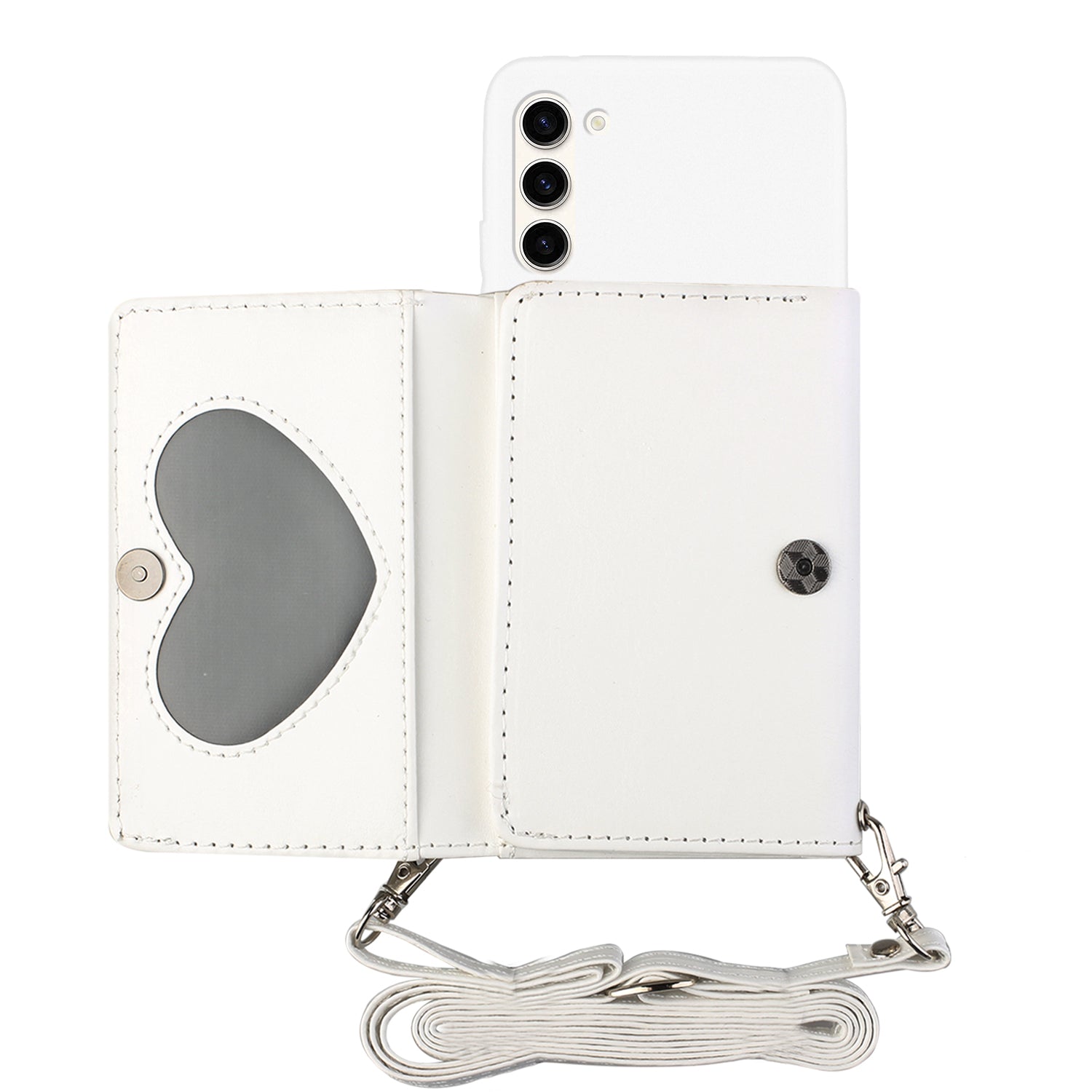 For Samsung Galaxy S23 Phone Case Soft TPU PU Leather Wallet Stand Cover with Shoulder Strap