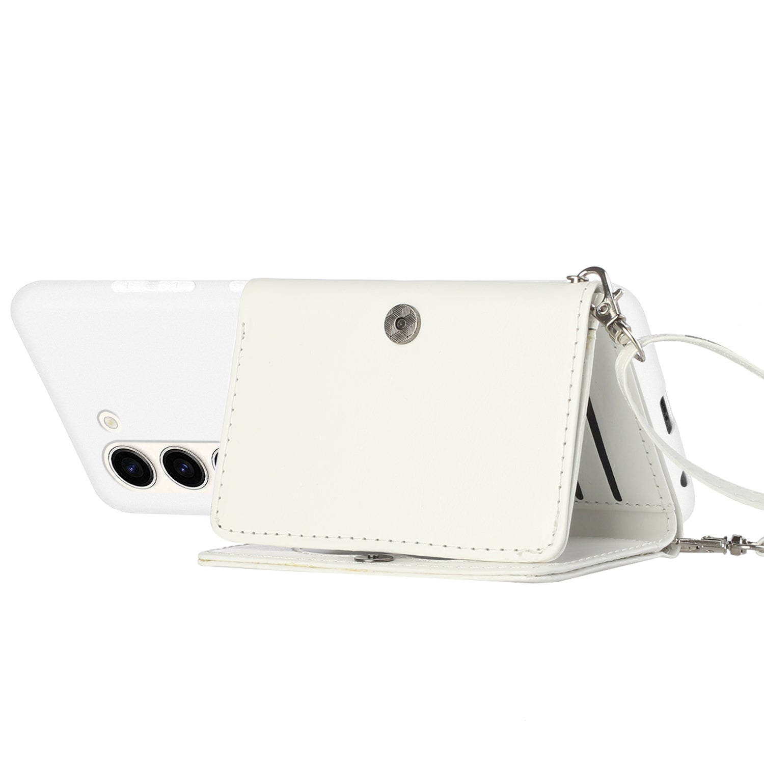 For Samsung Galaxy S23 Phone Case Soft TPU PU Leather Wallet Stand Cover with Shoulder Strap