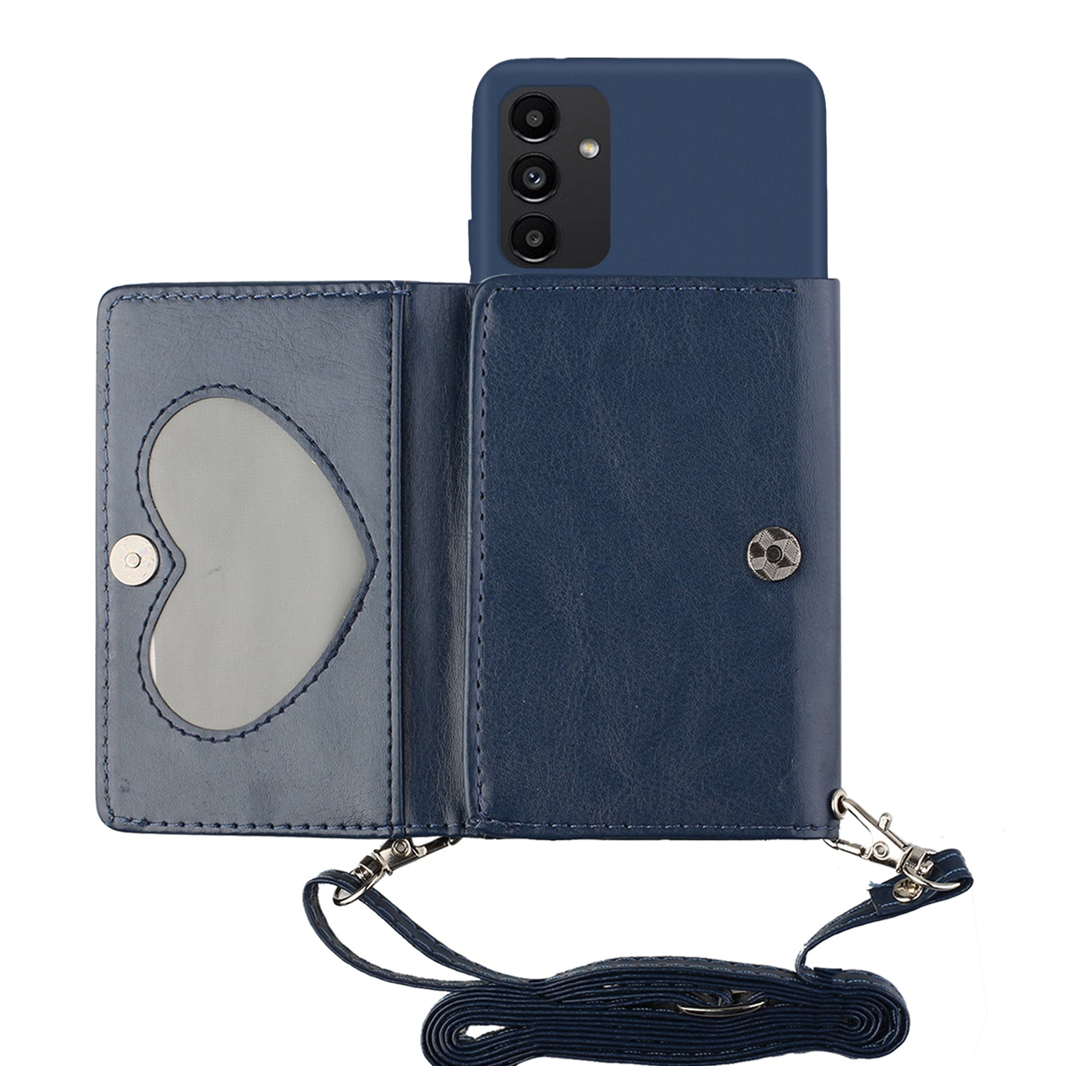 For Samsung Galaxy A14 4G / 5G Anti-drop Phone Case PU Leather Wallet Stand Cover with Shoulder Strap