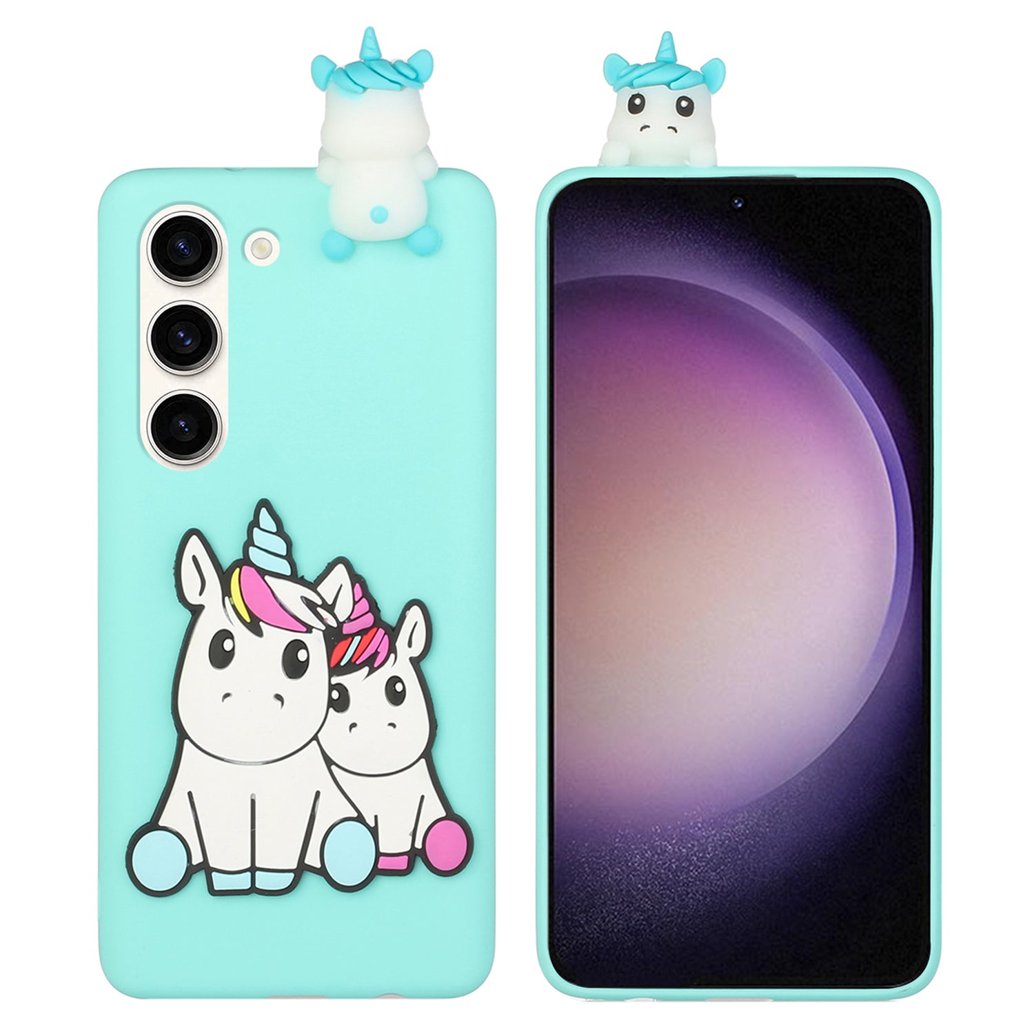 YX Series 3D Cute Cartoon Phone Case for Samsung Galaxy S23 TPU Silicone Shockproof Protection Cover
