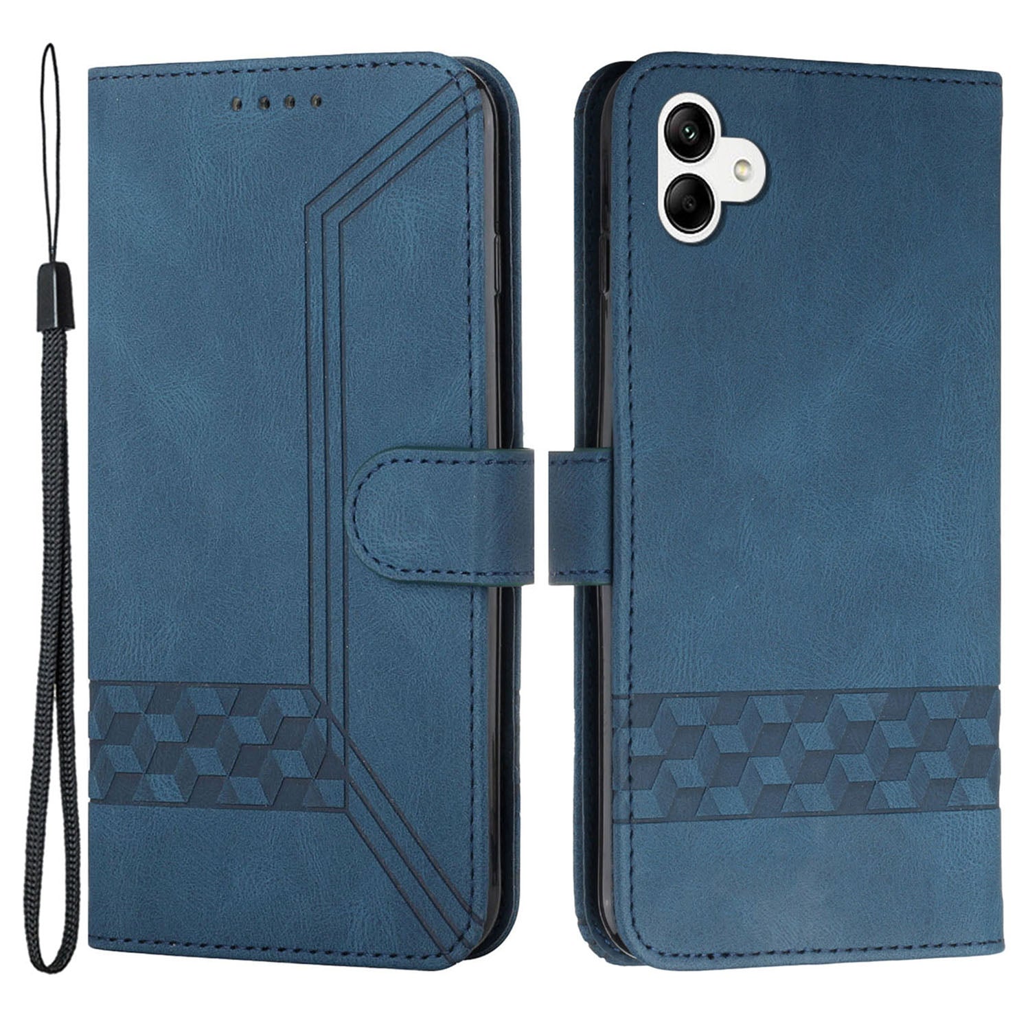 Kožené pouzdro na telefon řady YX0010 pro Samsung Galaxy A04 4G (164,4 x 76,3 x 9,1 mm) / A04e 4G stojánek na peněženku s potiskem Flip Cover