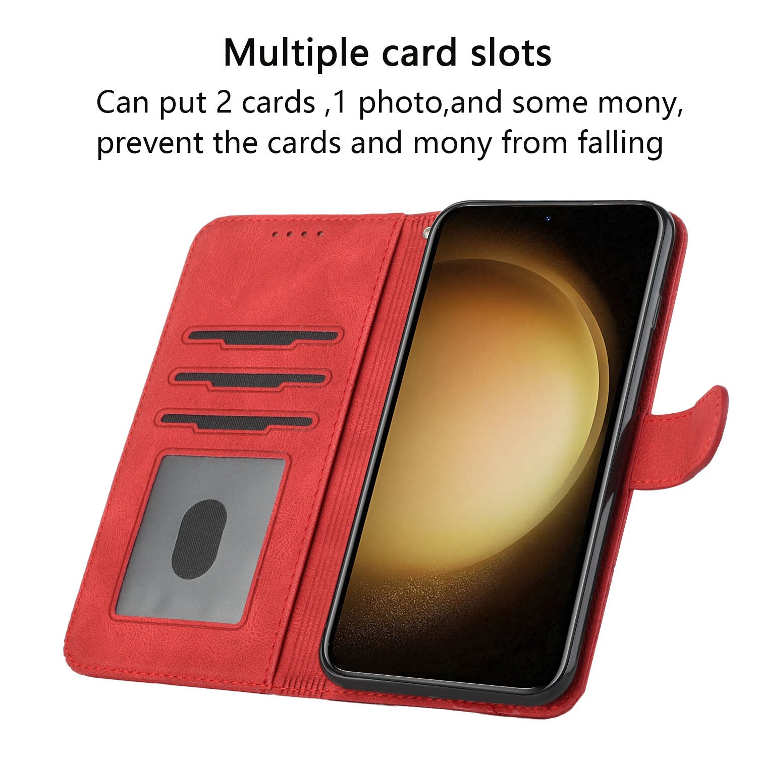 Kožené pouzdro na telefon řady YX0010 pro Samsung Galaxy A04 4G (164,4 x 76,3 x 9,1 mm) / A04e 4G stojánek na peněženku s potiskem Flip Cover