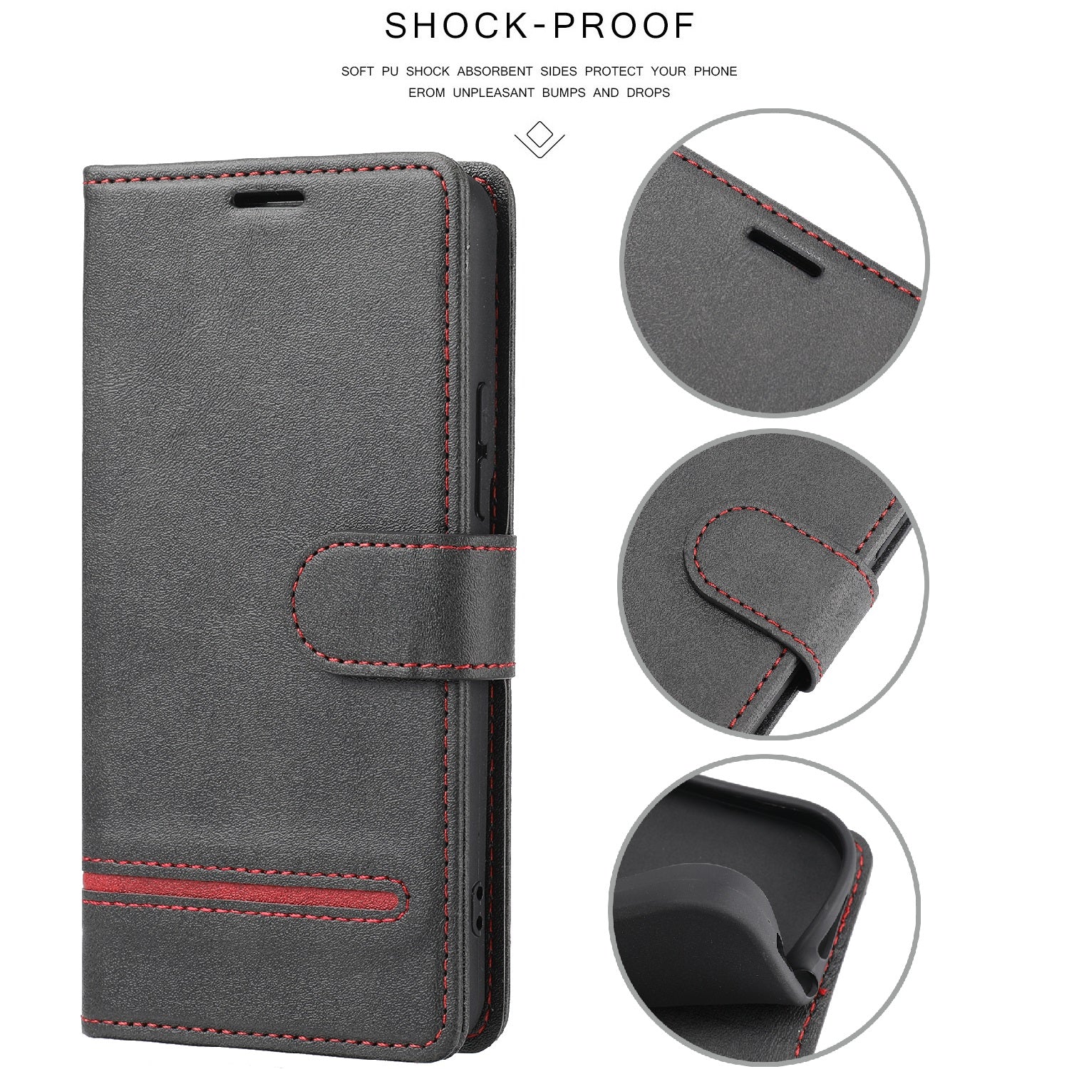 For Samsung Galaxy A14 4G / 5G Horizontal Line Anti-drop Wallet Cover PU Leather Flip Stand Case