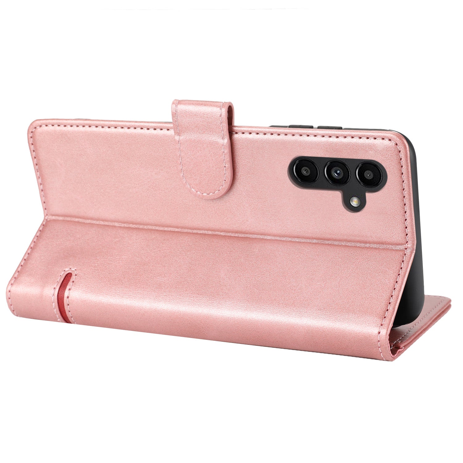 For Samsung Galaxy A14 4G / 5G Horizontal Line Anti-drop Wallet Cover PU Leather Flip Stand Case
