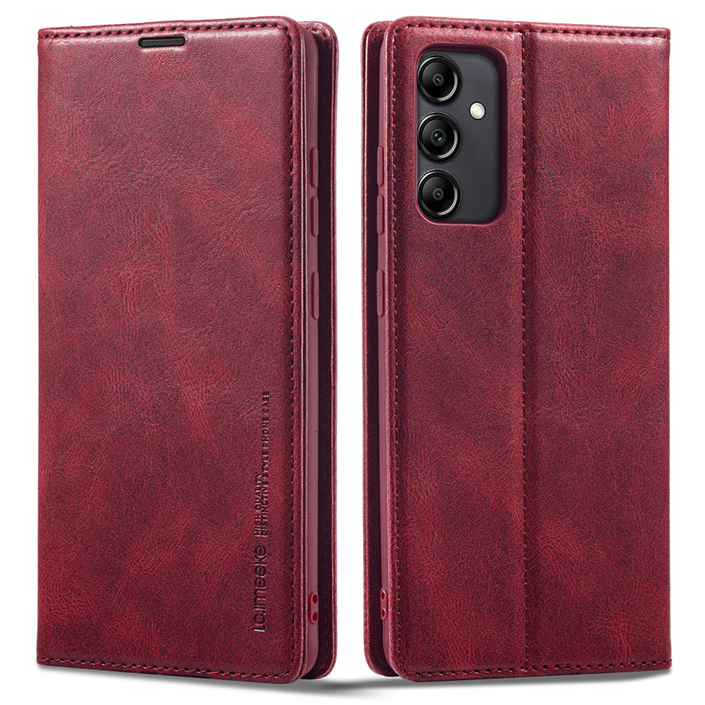 LC.IMEEKE For Samsung Galaxy A14 4G / 5G PU Leather Flip Wallet Case RFID Blocking Stand Phone Cover