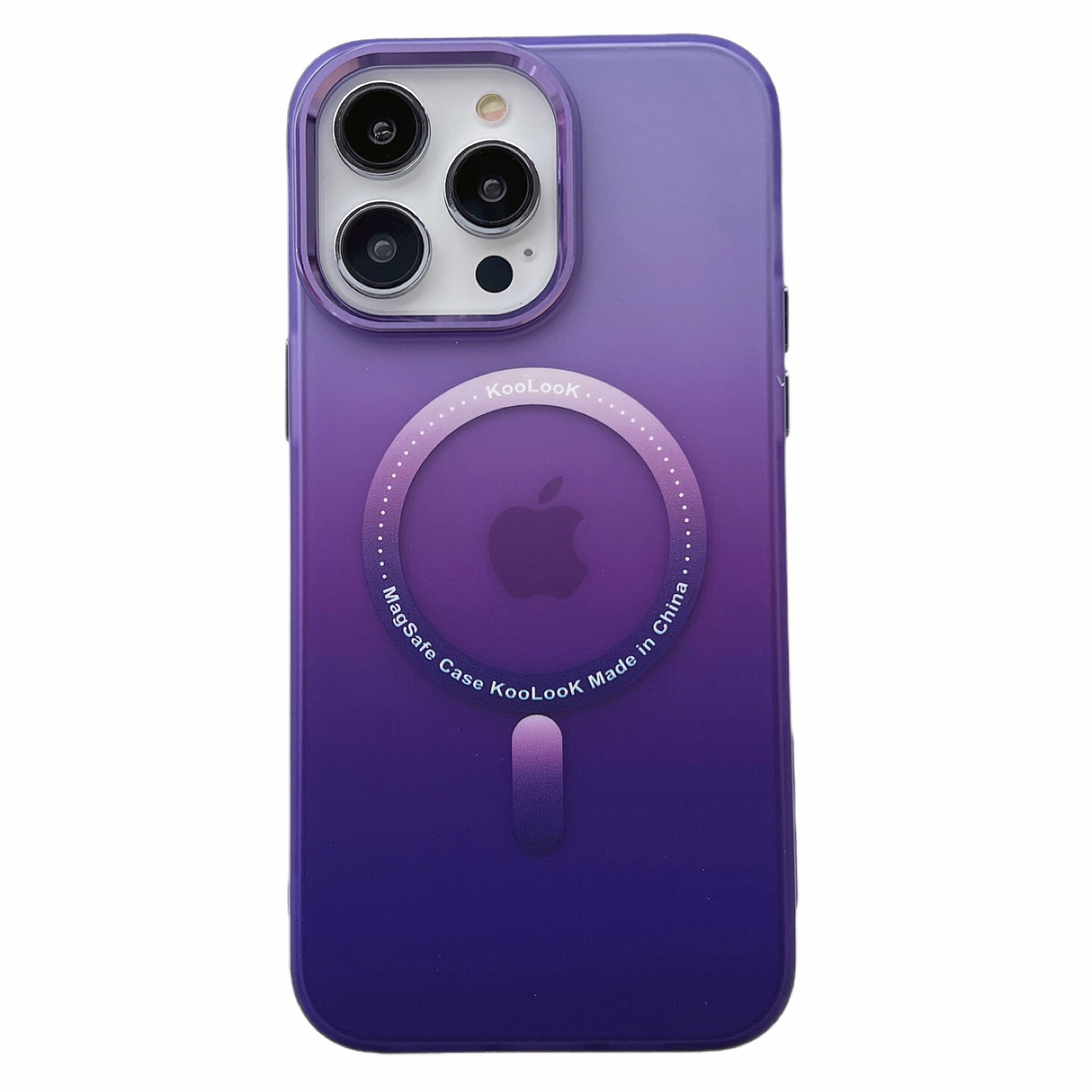 Gradient Phone Case for iPhone 14 Pro Hard PC Case Magnetic Phone Cover with Metal Lens Frame