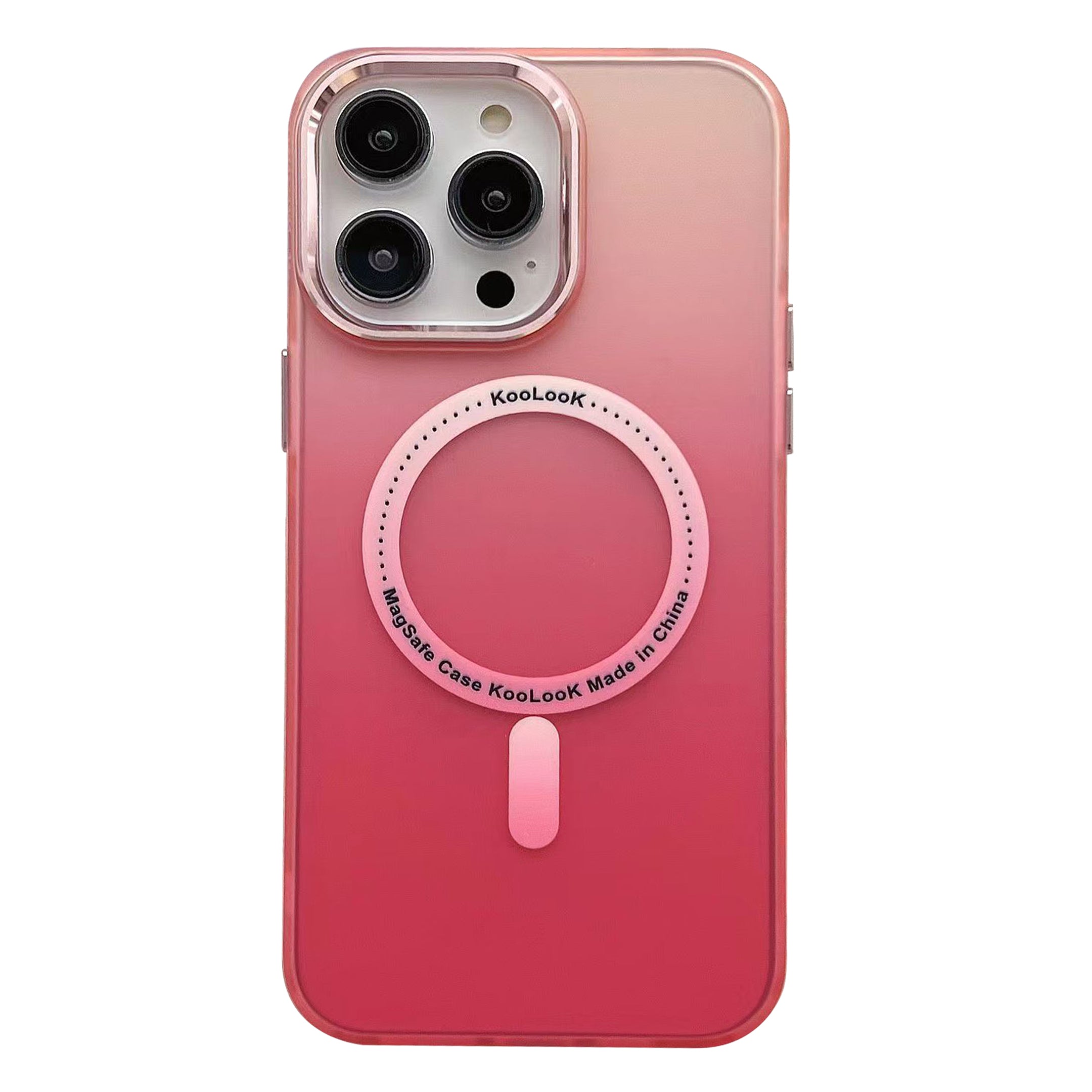 Gradient Phone Case for iPhone 14 Pro Hard PC Case Magnetic Phone Cover with Metal Lens Frame