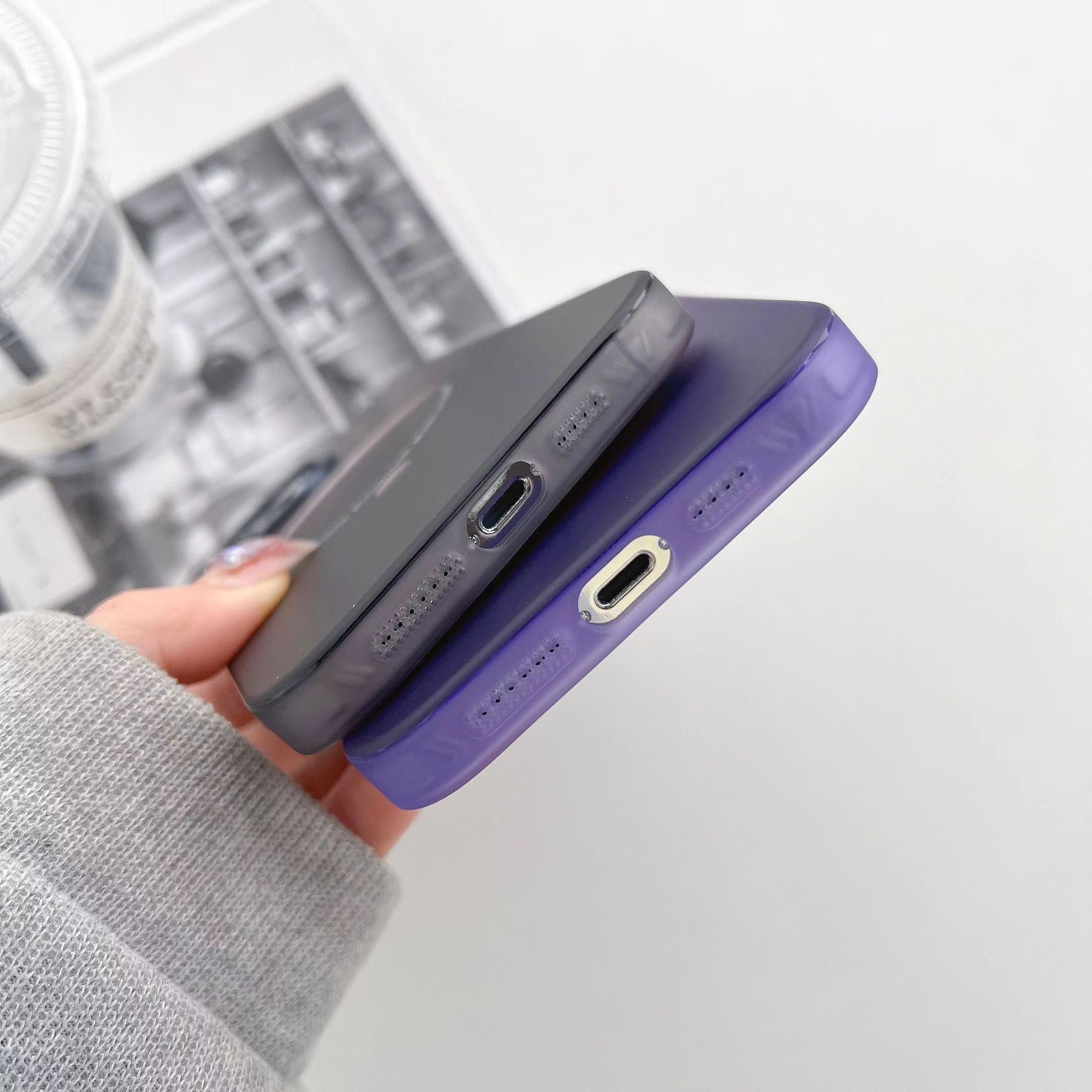 Gradient Phone Case for iPhone 14 Pro Hard PC Case Magnetic Phone Cover with Metal Lens Frame
