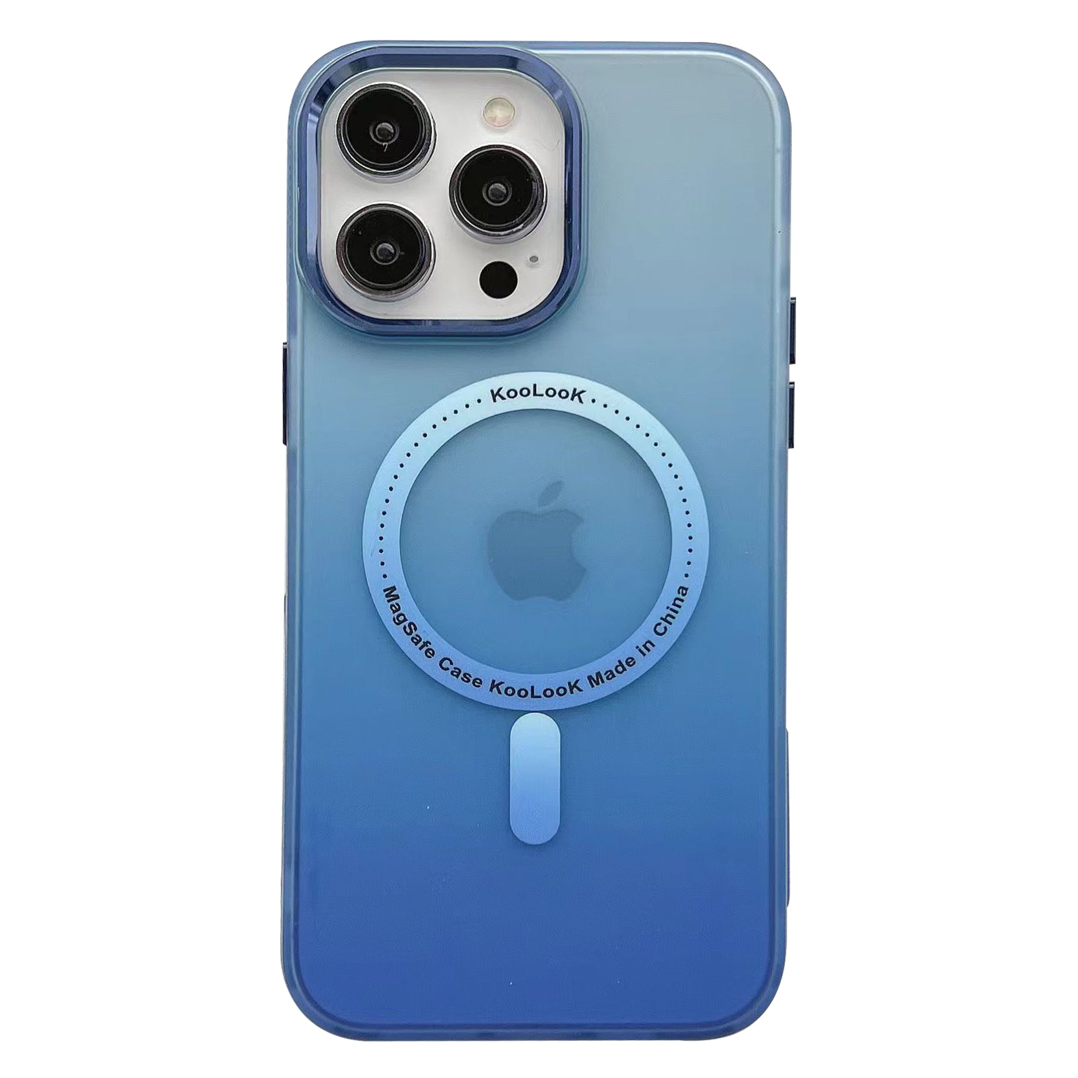 Gradient Phone Case for iPhone 14 Pro Hard PC Case Magnetic Phone Cover with Metal Lens Frame
