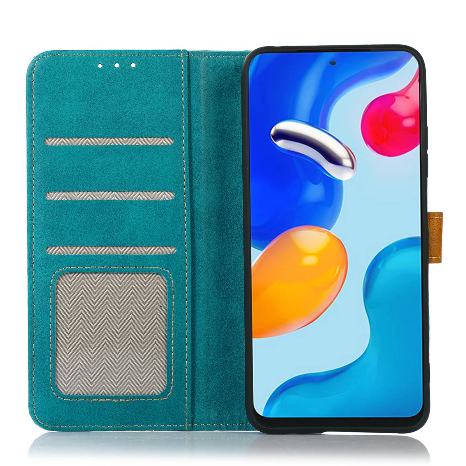 Mobile Phone Case for Samsung Galaxy M14 5G Shockproof Stand Wallet Calf Texture Phone Cover