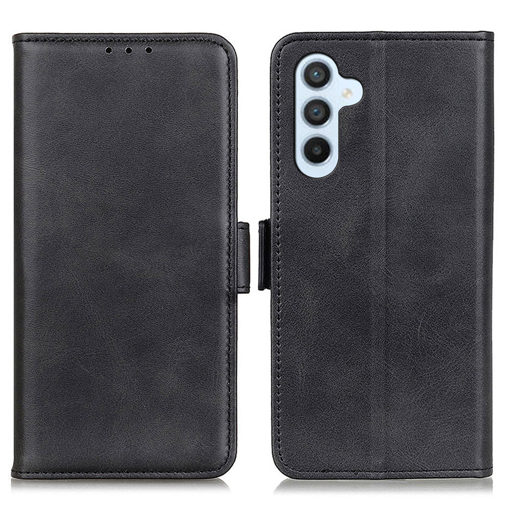 For Samsung Galaxy M14 5G Anti-Shock Cowhide Texture Leather Cover Wallet Stand Phone Case
