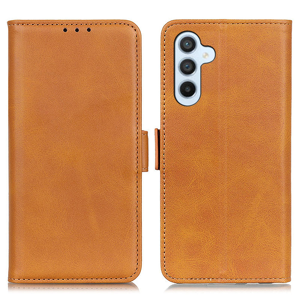 For Samsung Galaxy M14 5G Anti-Shock Cowhide Texture Leather Cover Wallet Stand Phone Case