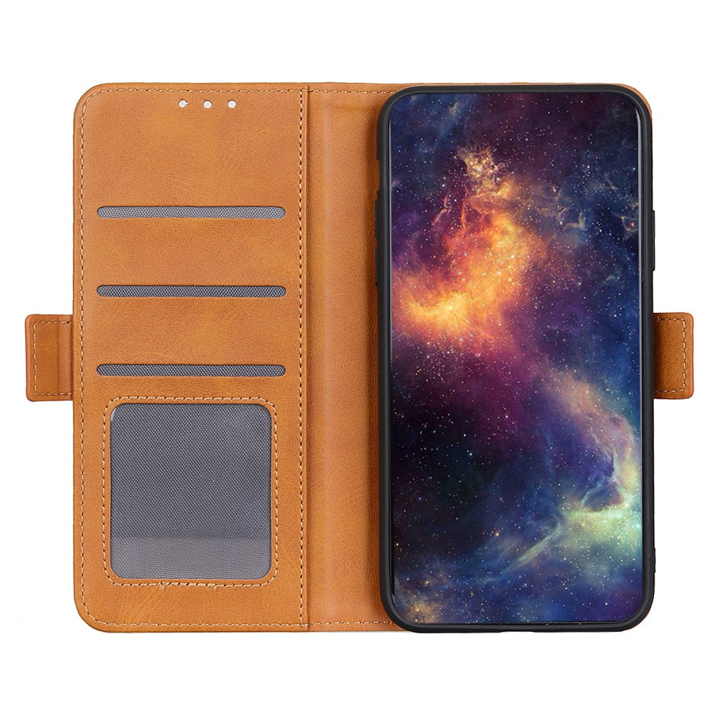For Samsung Galaxy M14 5G Anti-Shock Cowhide Texture Leather Cover Wallet Stand Phone Case