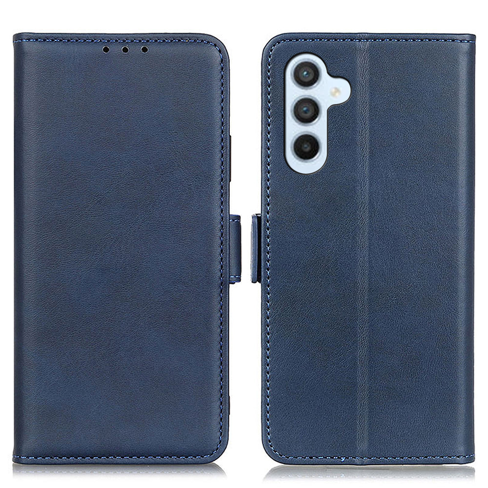 For Samsung Galaxy M14 5G Anti-Shock Cowhide Texture Leather Cover Wallet Stand Phone Case