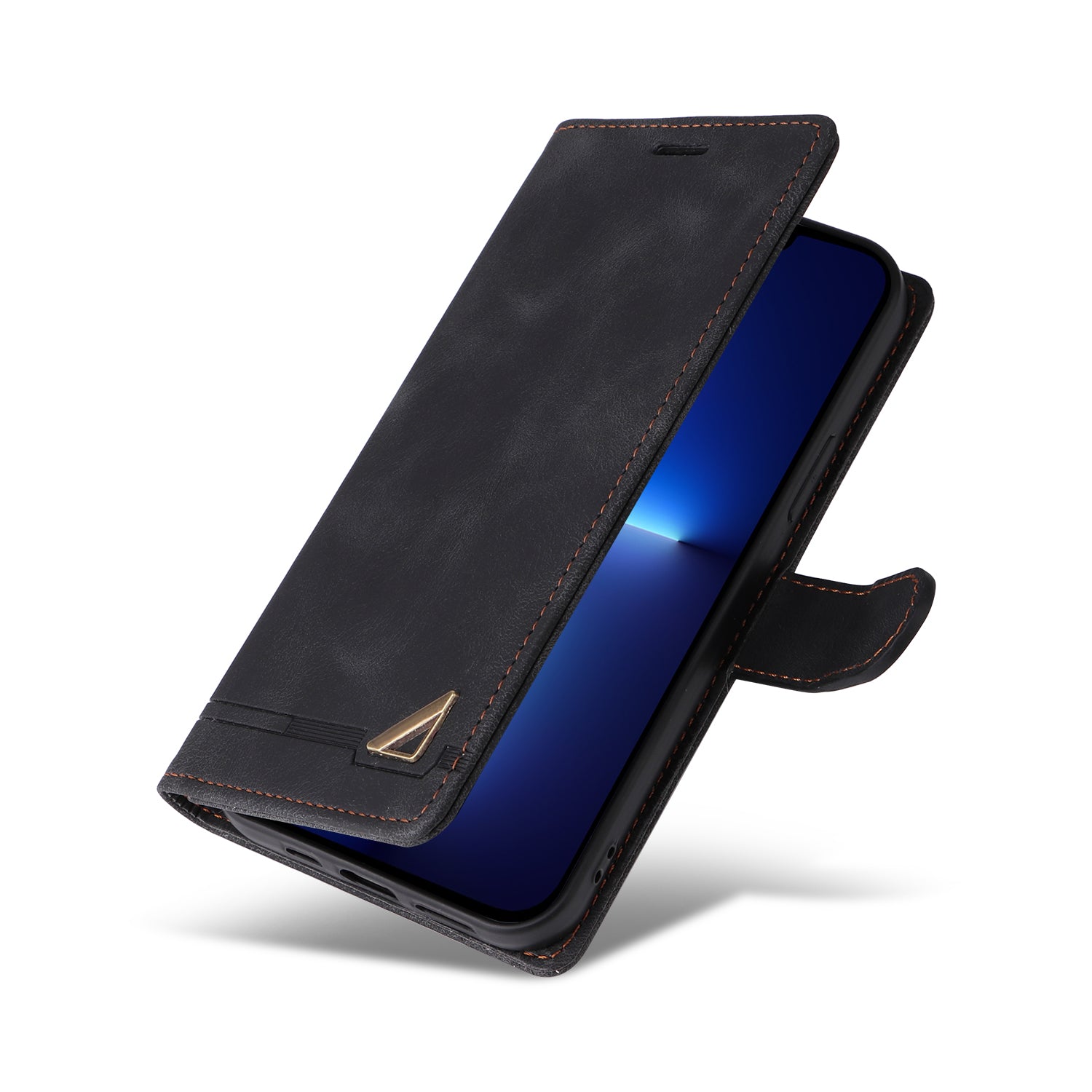 PU kožené pouzdro na telefon řady 007 pro iPhone 13 Pro 6,1palcový dotykový peněženkový stojánek Folio Cover