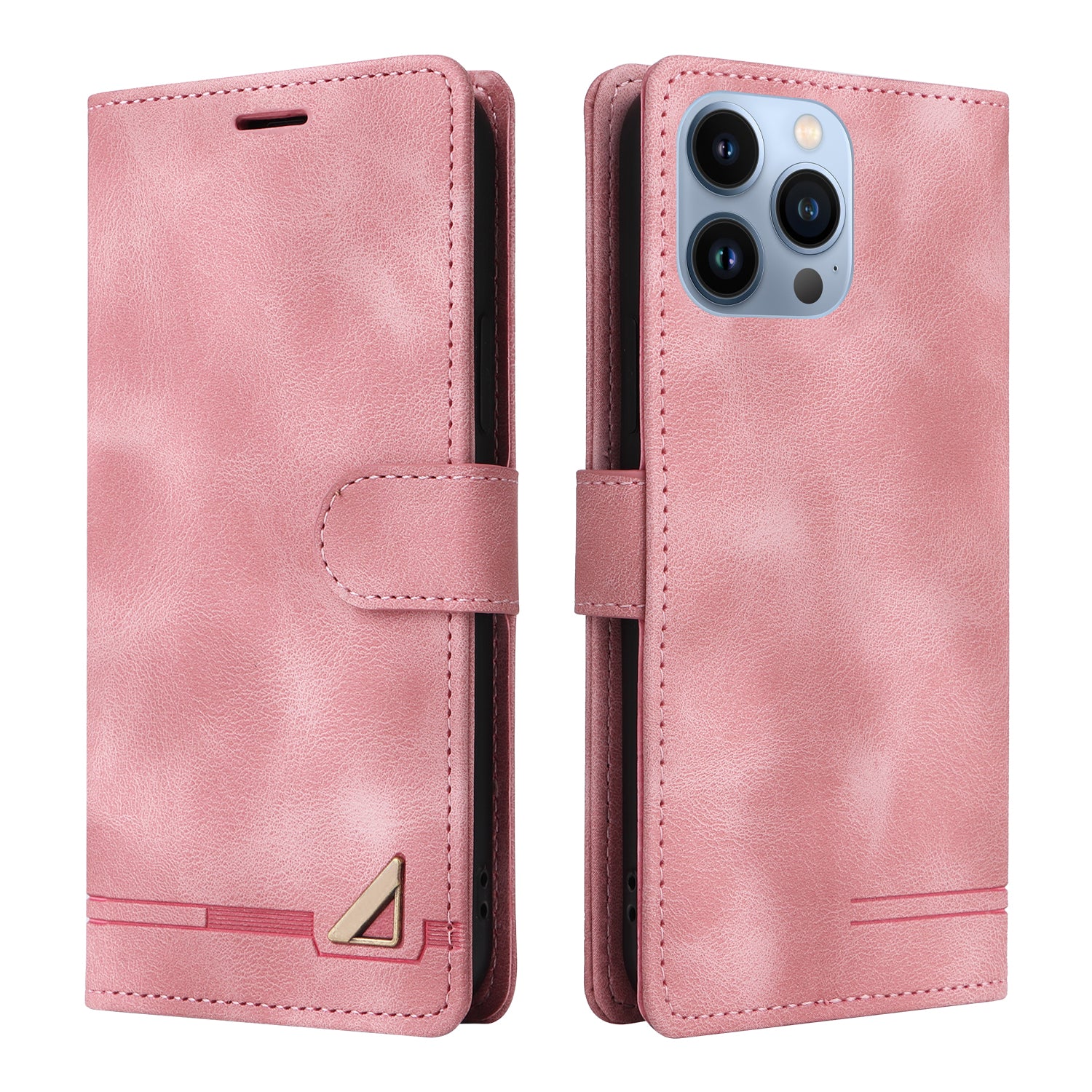 PU kožené pouzdro na telefon řady 007 pro iPhone 13 Pro 6,1palcový dotykový peněženkový stojánek Folio Cover