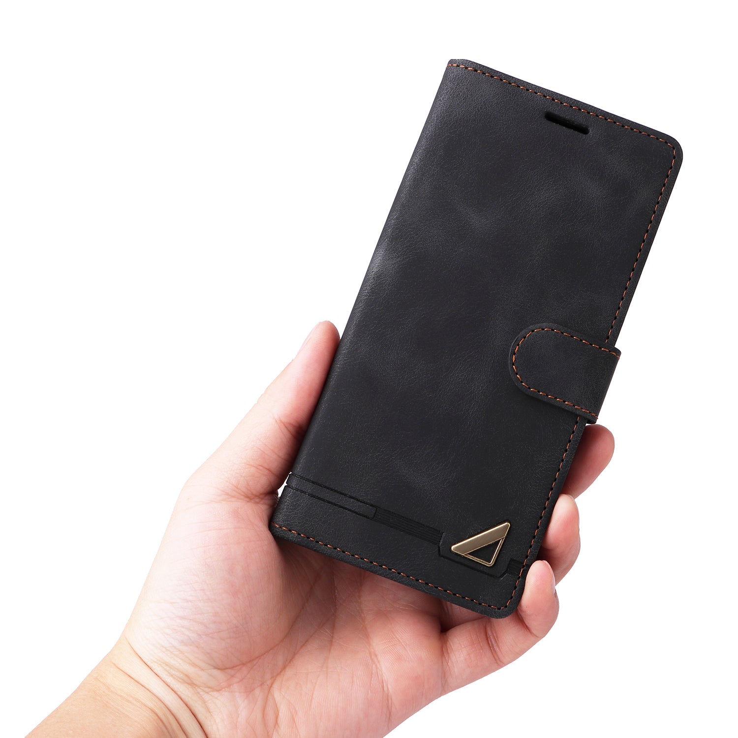 007 Series For iPhone 14 Pro PU Leather Phone Case Skin-touch Drop-proof Stand Shell with Wallet