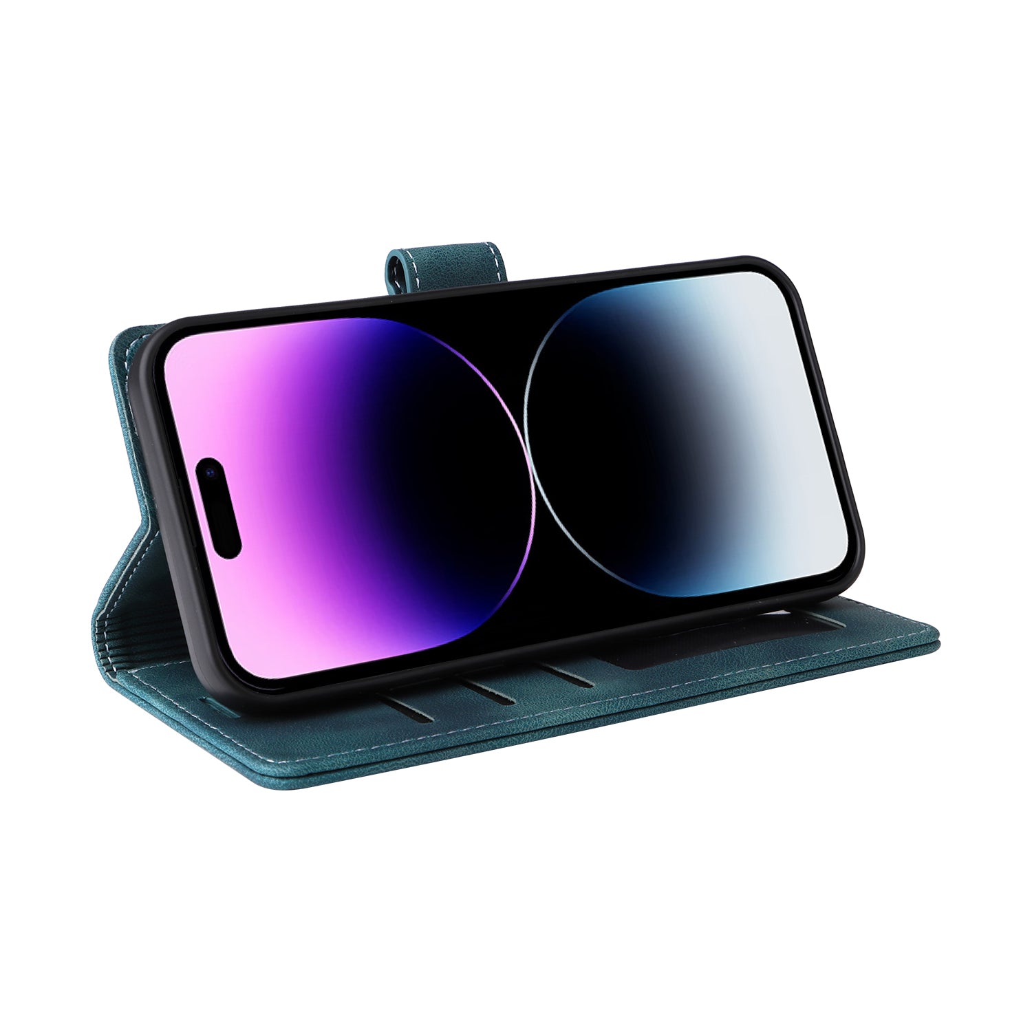 007 Series For iPhone 14 Pro PU Leather Phone Case Skin-touch Drop-proof Stand Shell with Wallet