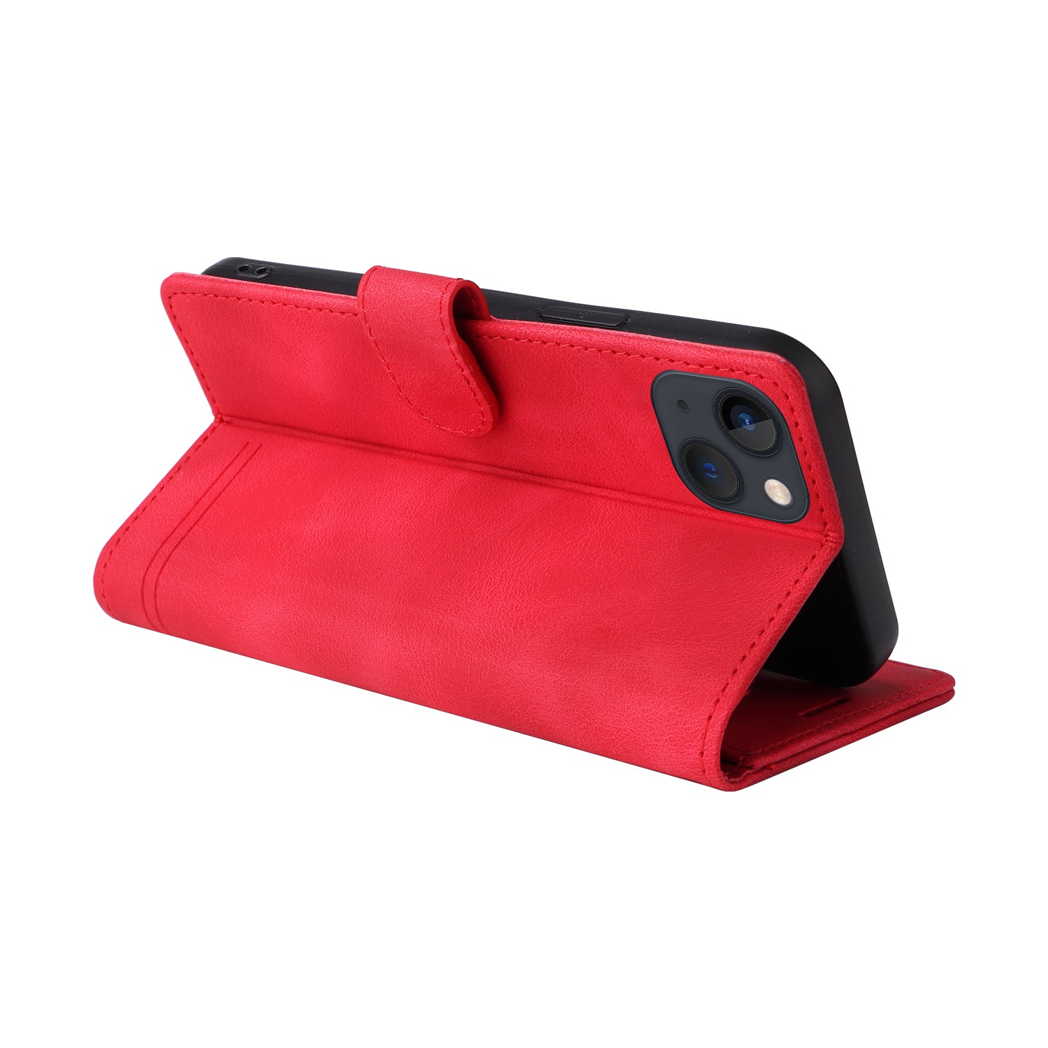 Řada 007 pro iPhone 14 Wallet Flip Cover PU kožený dotykový stojánek magnetické pouzdro na telefon