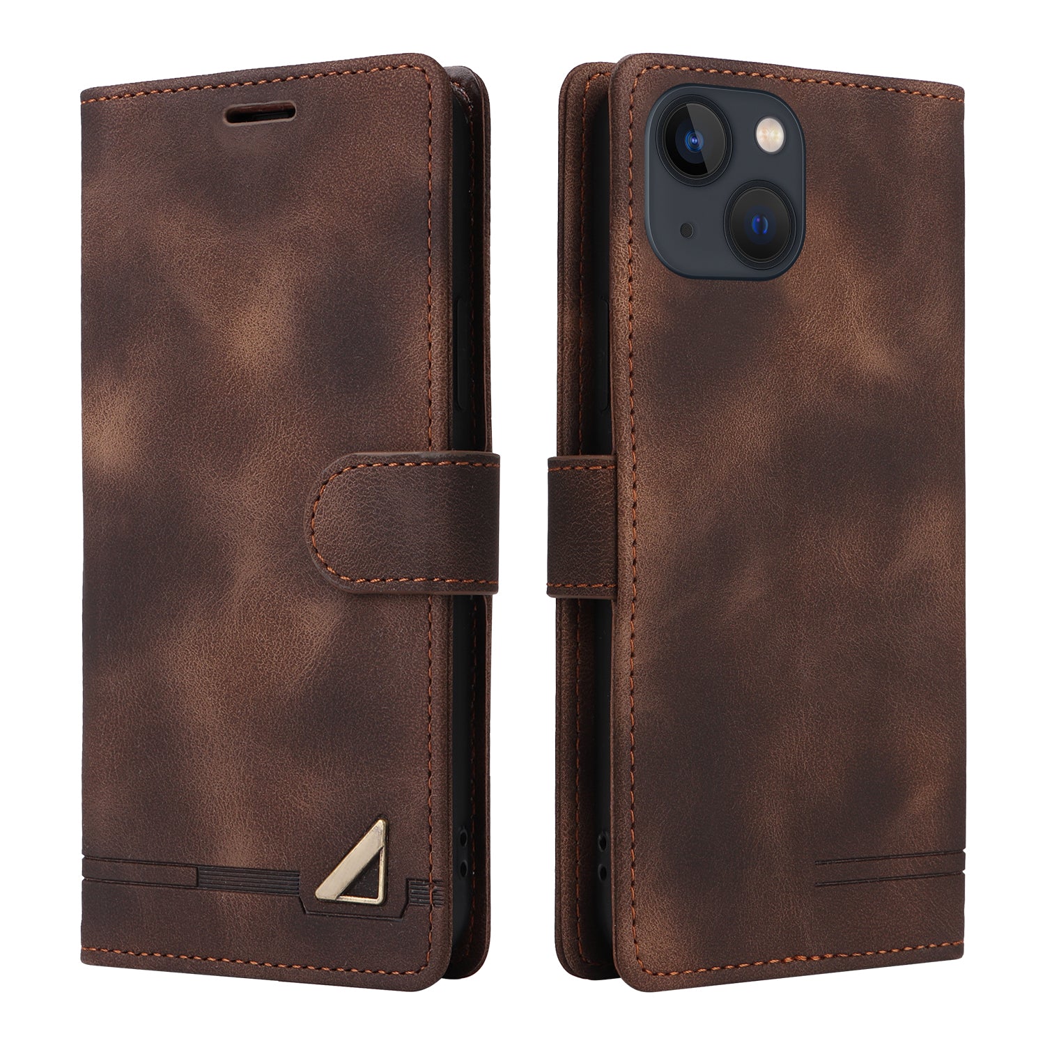 Řada 007 pro iPhone 14 Wallet Flip Cover PU kožený dotykový stojánek magnetické pouzdro na telefon