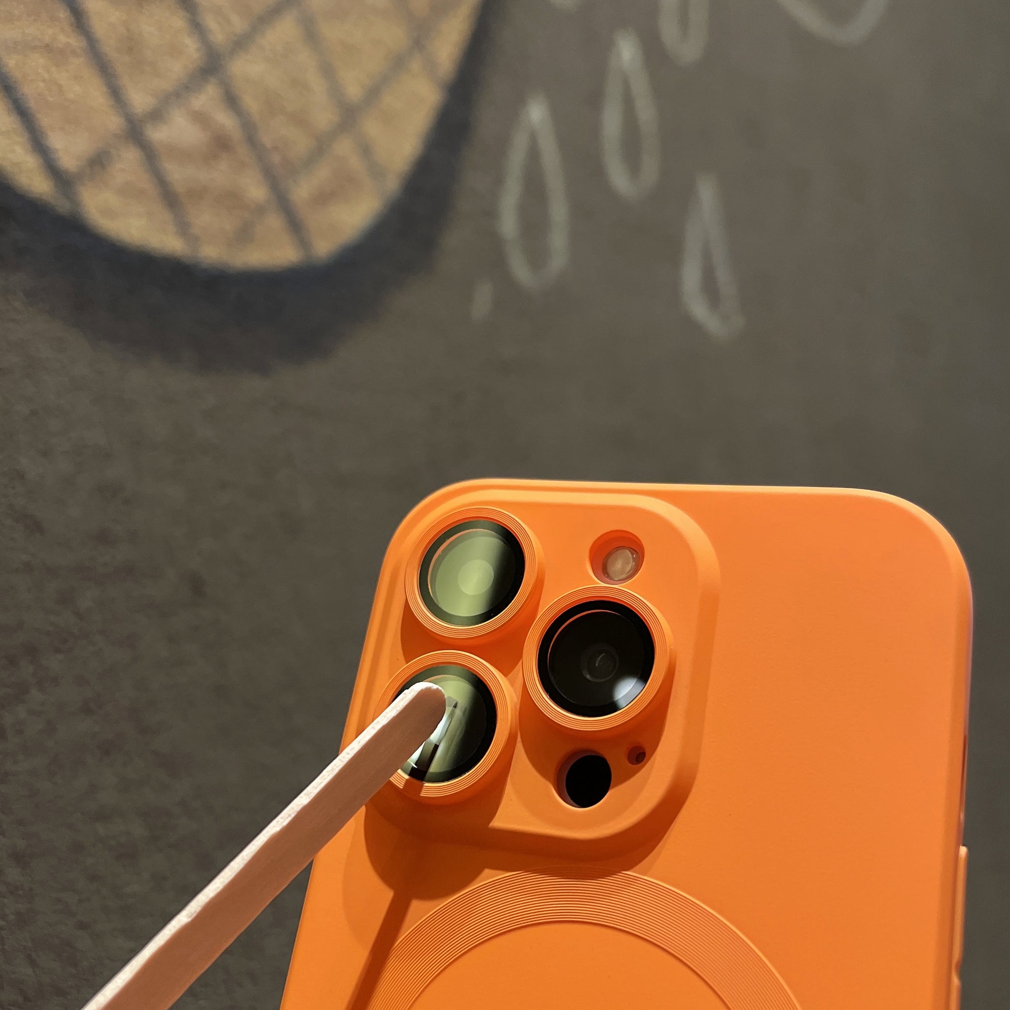 Pro iPhone 14 Pro Max ochrana objektivu Kompatibilní s MagSafe CD Pattern tekutým silikonovým pouzdrem na mobilní telefon