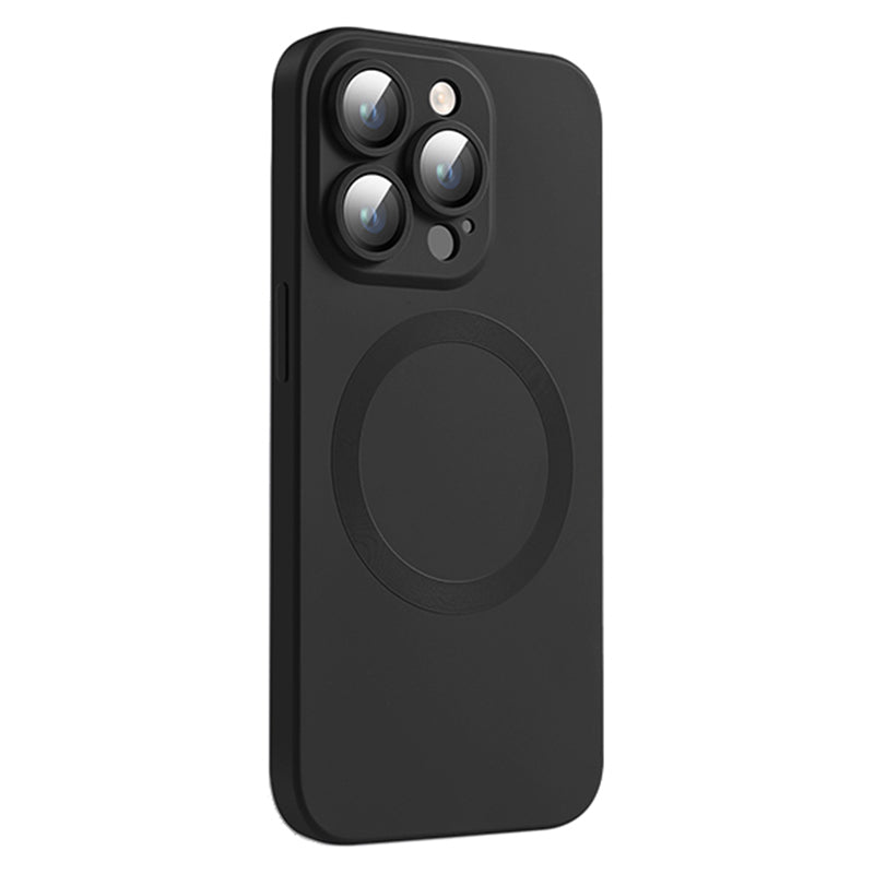 Pro iPhone 14 Pro Max ochrana objektivu Kompatibilní s MagSafe CD Pattern tekutým silikonovým pouzdrem na mobilní telefon