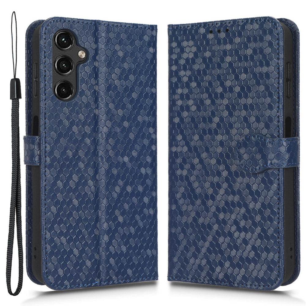 PU Leather Cover for Samsung Galaxy A24 4G Wallet Phone Case Dot Pattern Imprinted Smartphone Cover
