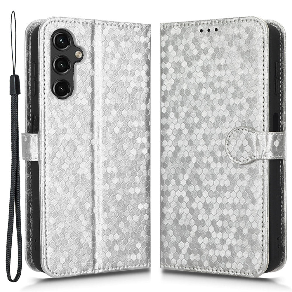 PU Leather Cover for Samsung Galaxy A24 4G Wallet Phone Case Dot Pattern Imprinted Smartphone Cover