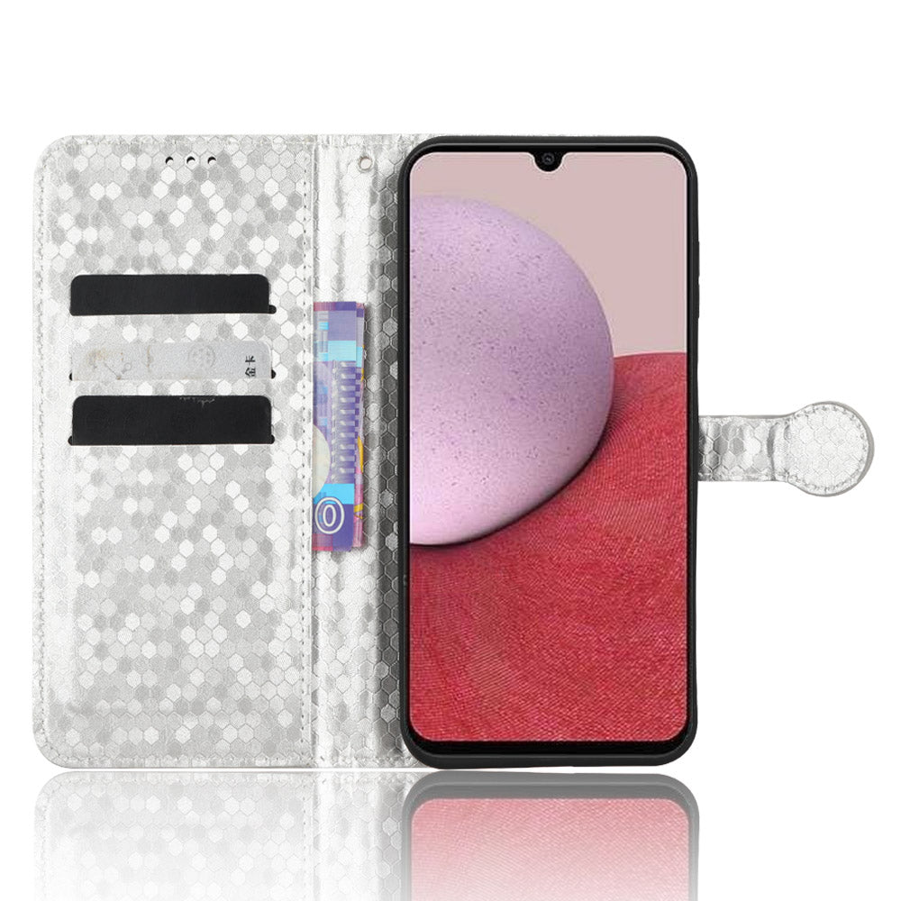 PU Leather Cover for Samsung Galaxy A24 4G Wallet Phone Case Dot Pattern Imprinted Smartphone Cover