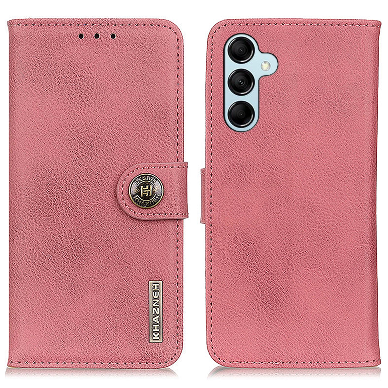 KHAZNEH For Samsung Galaxy M14 5G Phone Wallet Cover Cowhide Texture Stand Leather Case