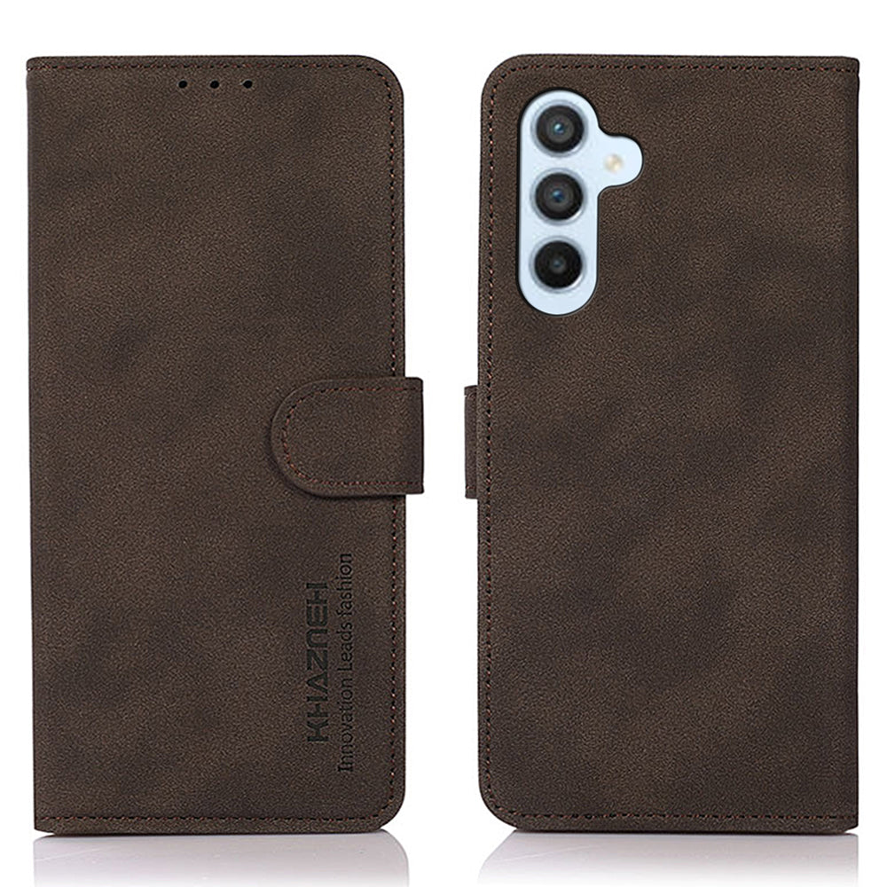 KHAZNEH For Samsung Galaxy M14 5G Anti-Drop PU Leather Phone Case Wallet Stand Flip Protective Cover