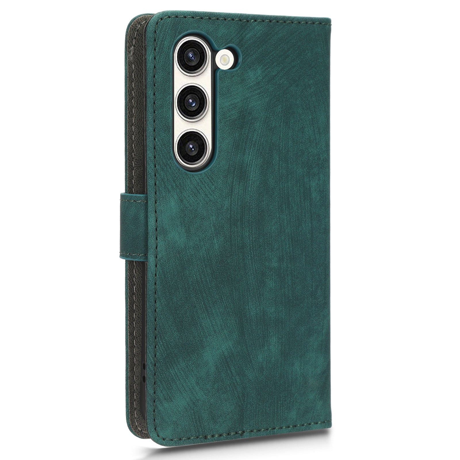 For Samsung Galaxy S23 PU Leather Magnetic Flip Phone Case RFID Blocking Wallet Shockproof Stand Cover with Strap