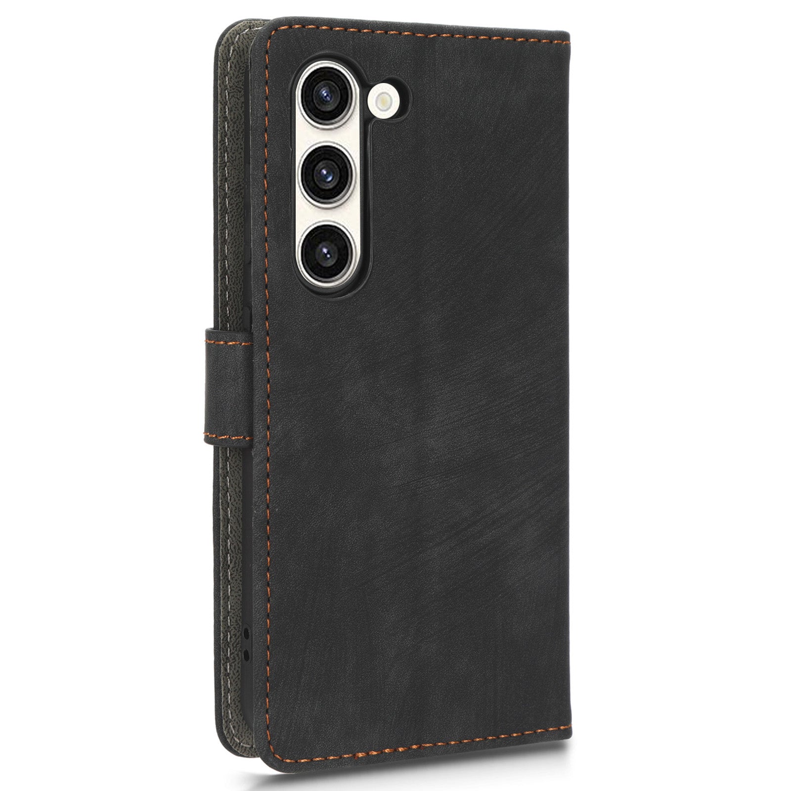For Samsung Galaxy S23 Flip Wallet Phone Stand Case PU Leather RFID Blocking Folio Phone Cover with Strap
