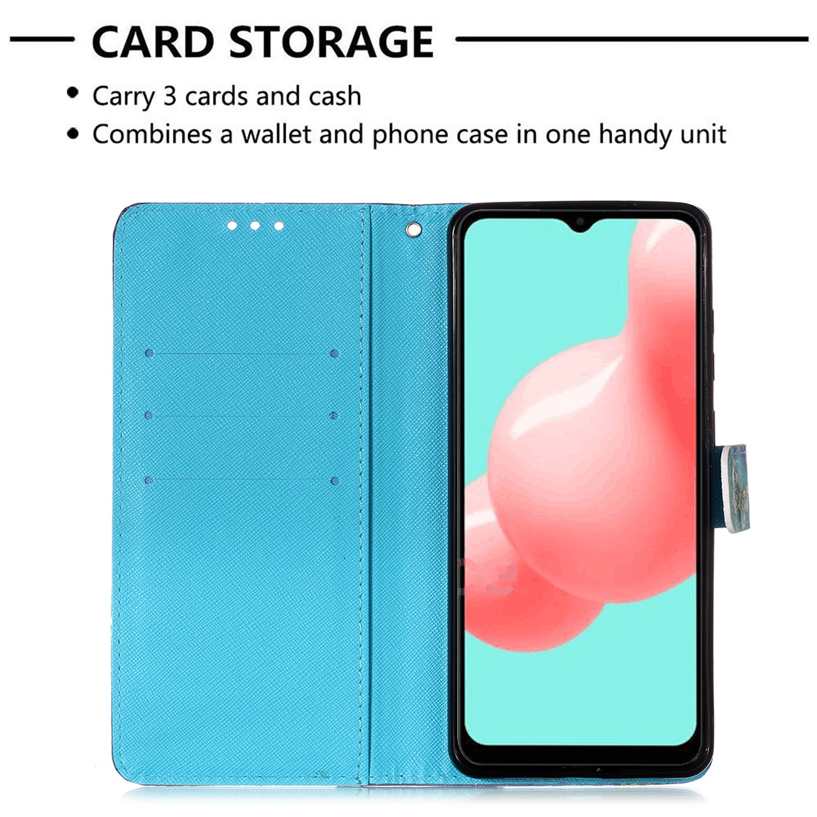 Til Samsung Galaxy A32 5G / M32 5G YB Mønsterprint Læder Series-2 Stand Case Læder 3D Mønster Printing Wallet Cover