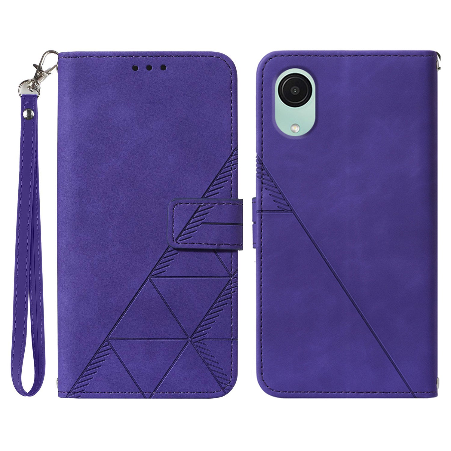 Pro Samsung Galaxy A04 Core 4G nárazuvzdorný kryt YB Imprinting Series-1 PU kožený kryt na telefon s potiskem